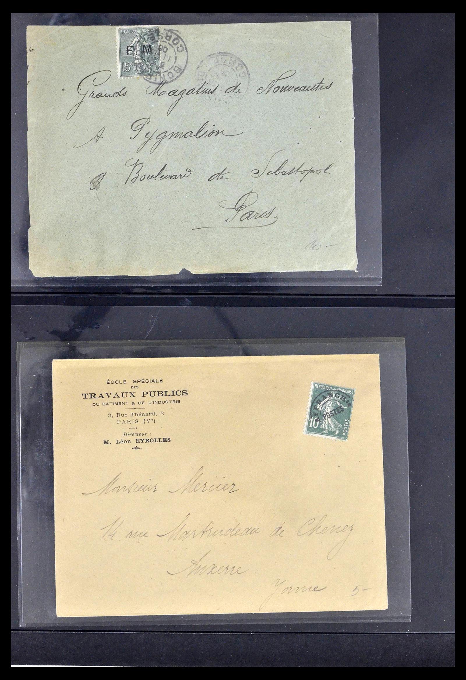 39367 0018 - Postzegelverzameling 39367 Frankrijk brieven 1853-1960.