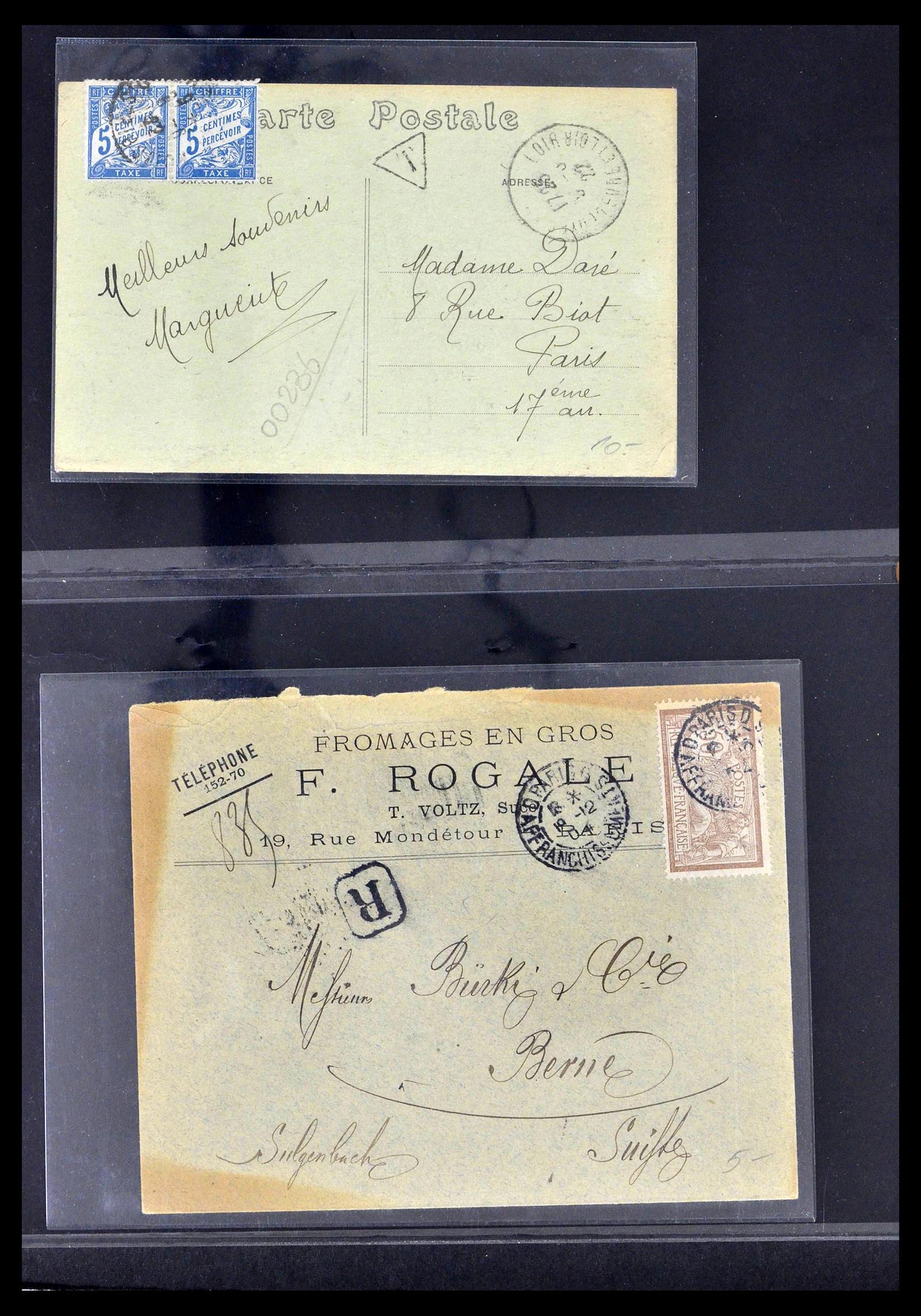 39367 0022 - Postzegelverzameling 39367 Frankrijk brieven 1853-1960.