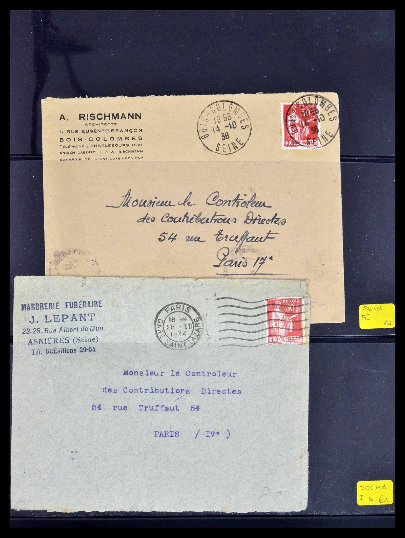 39367 0024 - Postzegelverzameling 39367 Frankrijk brieven 1853-1960.