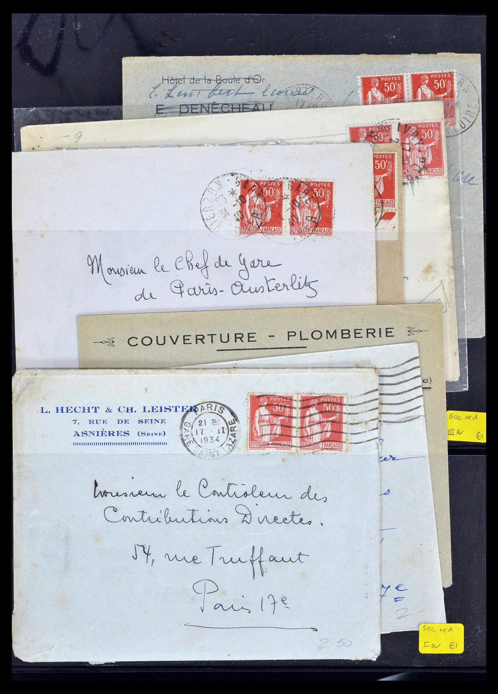 39367 0025 - Postzegelverzameling 39367 Frankrijk brieven 1853-1960.