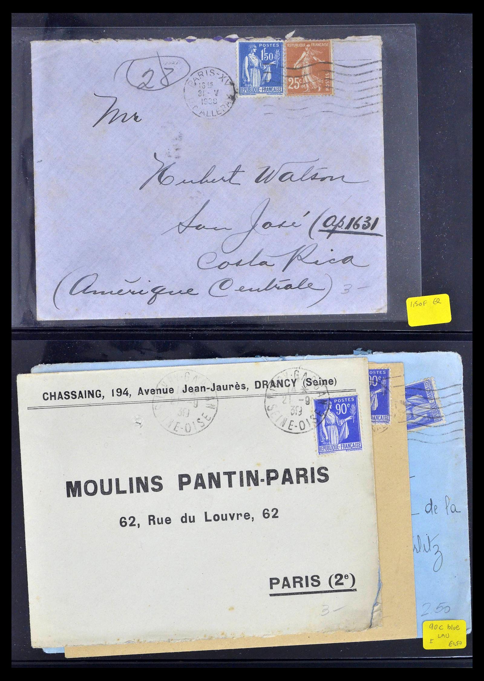 39367 0026 - Postzegelverzameling 39367 Frankrijk brieven 1853-1960.