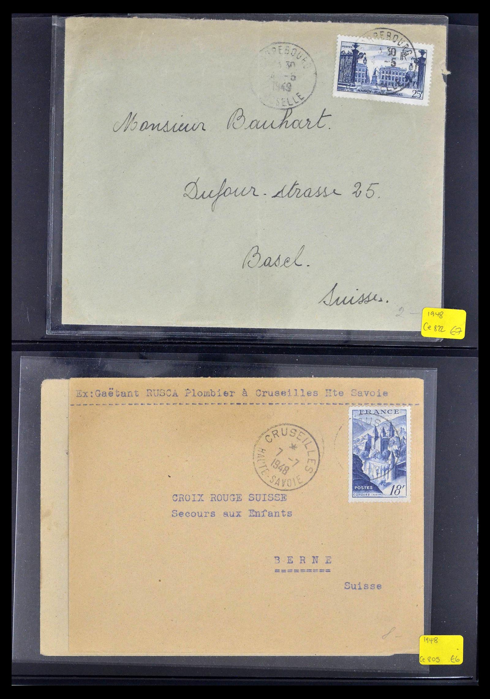 39367 0030 - Postzegelverzameling 39367 Frankrijk brieven 1853-1960.