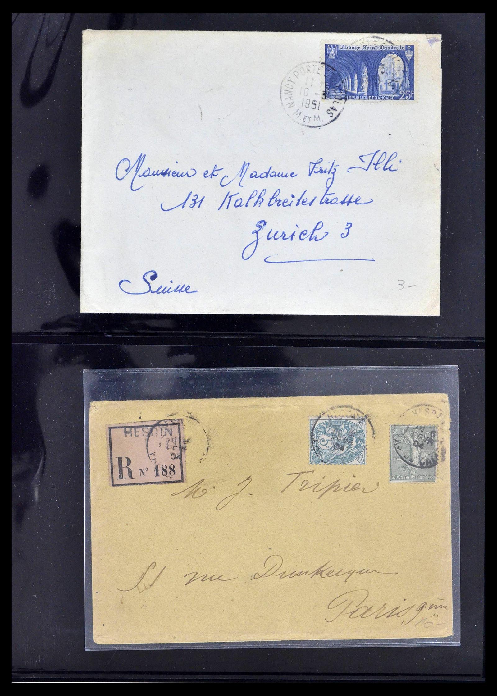 39367 0031 - Postzegelverzameling 39367 Frankrijk brieven 1853-1960.