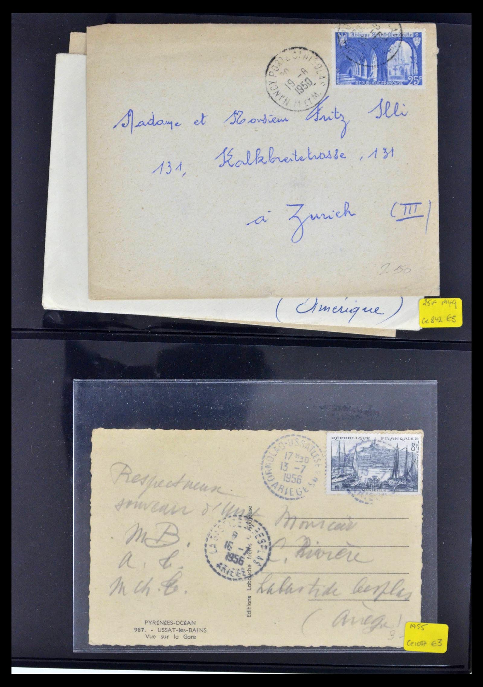 39367 0032 - Postzegelverzameling 39367 Frankrijk brieven 1853-1960.