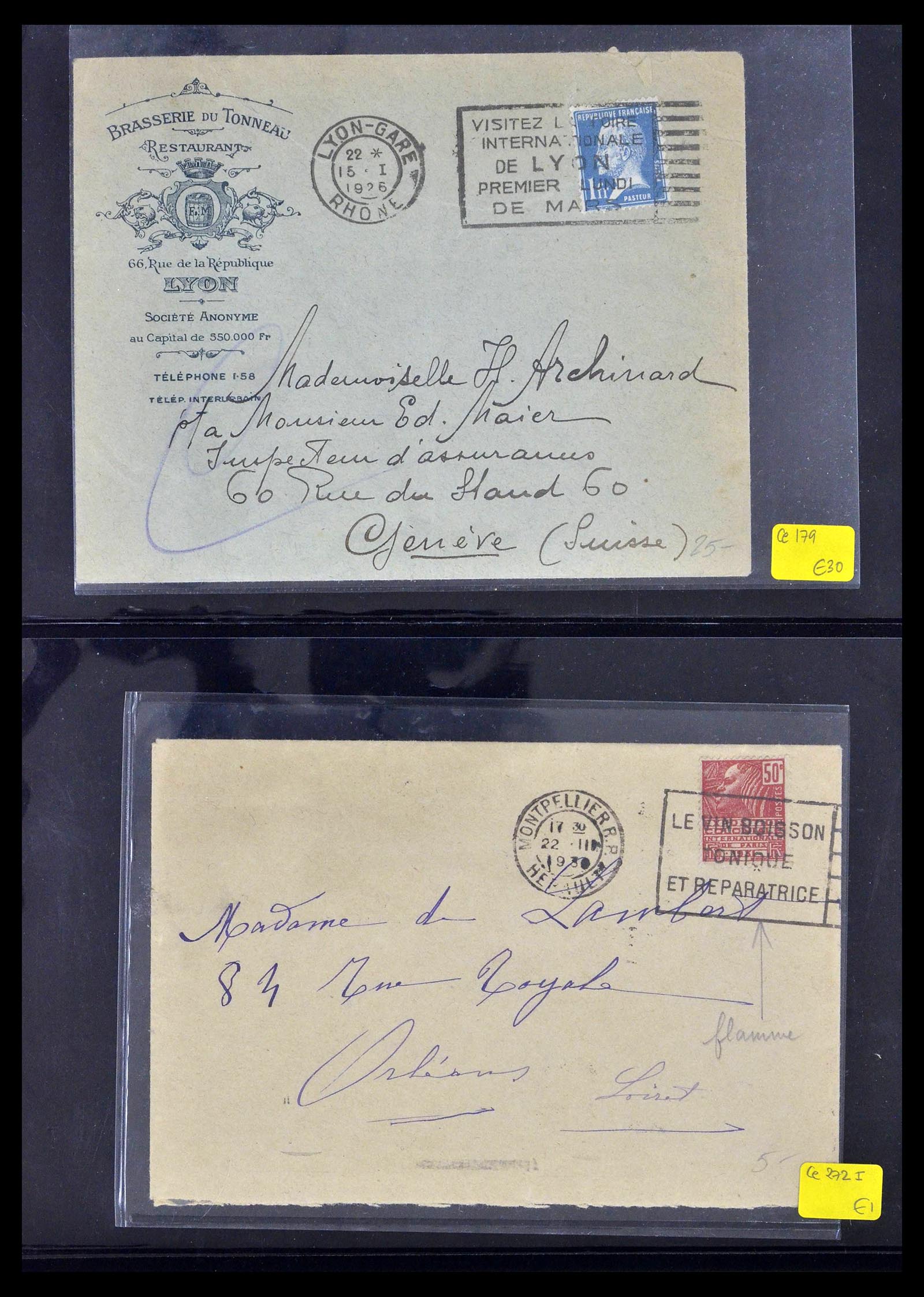 39367 0035 - Postzegelverzameling 39367 Frankrijk brieven 1853-1960.