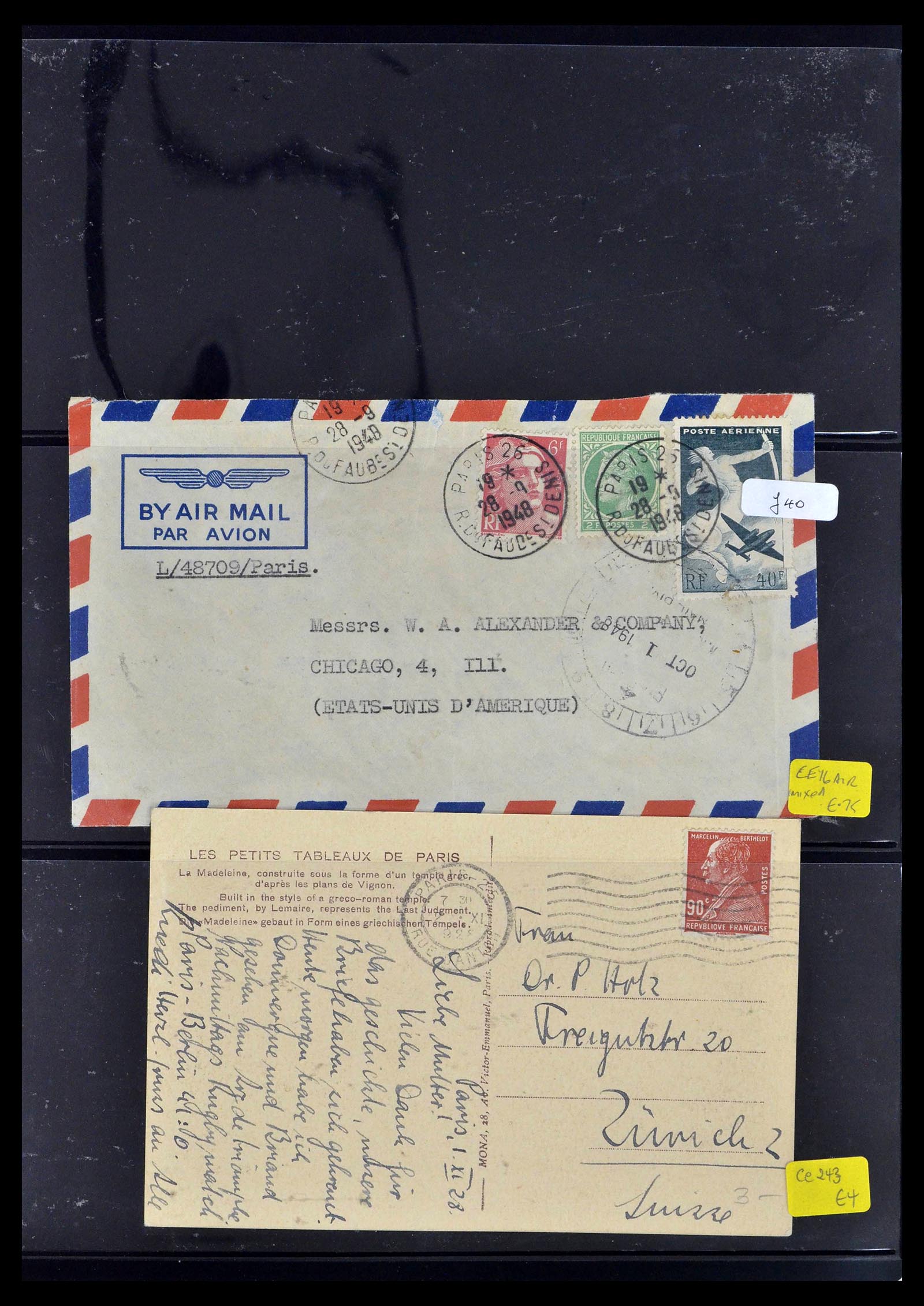 39367 0036 - Postzegelverzameling 39367 Frankrijk brieven 1853-1960.