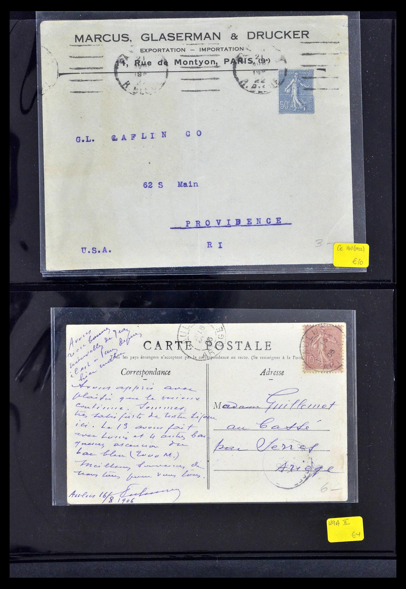 39367 0041 - Postzegelverzameling 39367 Frankrijk brieven 1853-1960.