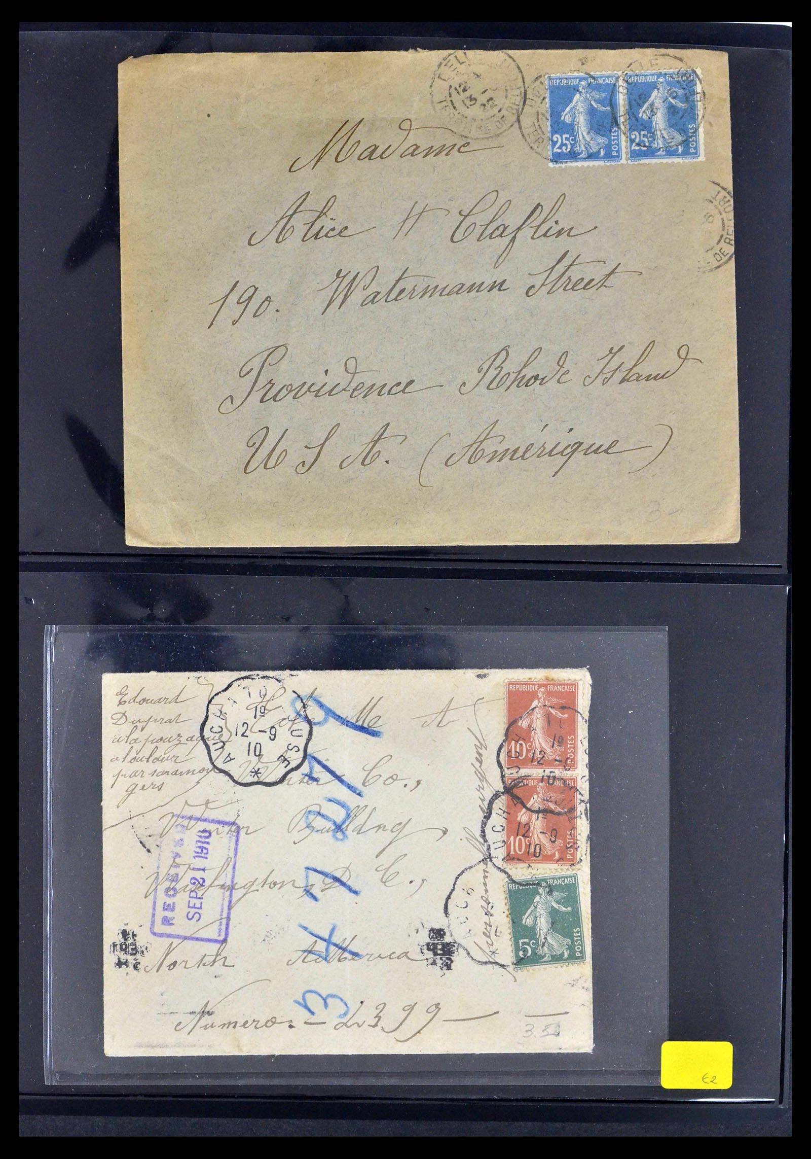 39367 0042 - Postzegelverzameling 39367 Frankrijk brieven 1853-1960.