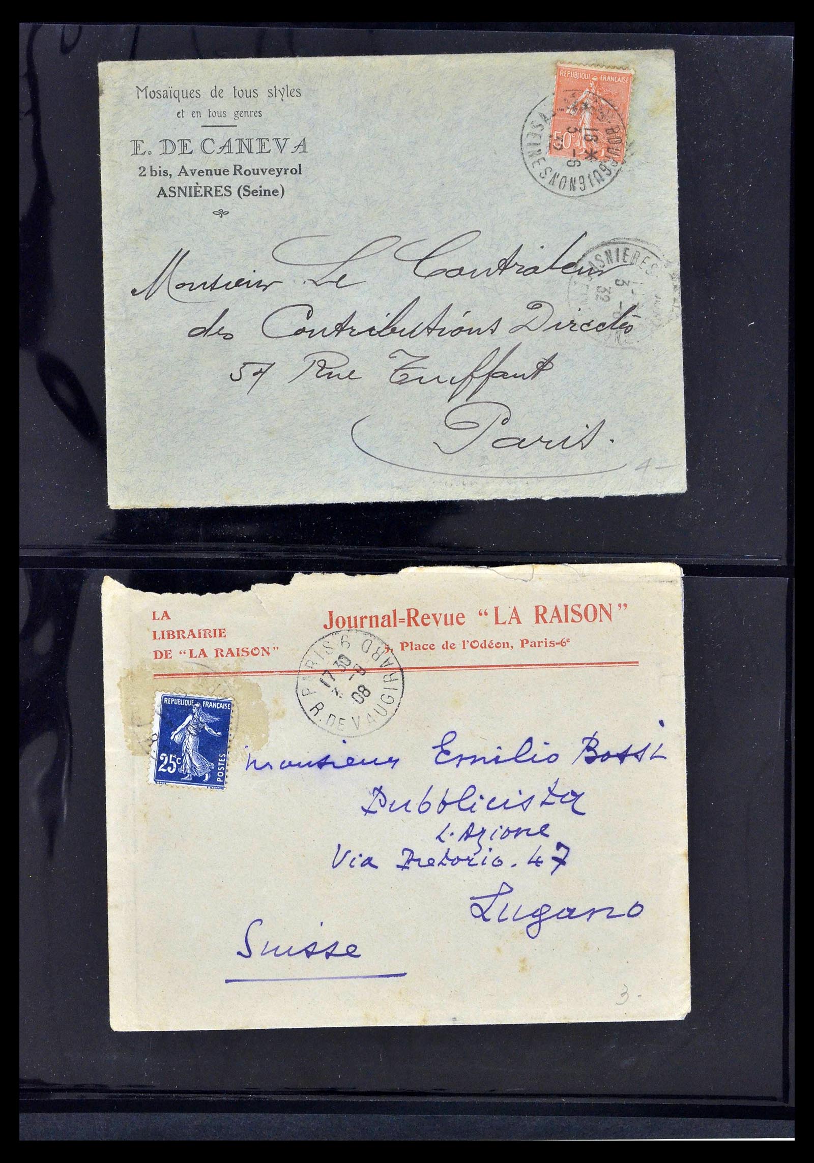 39367 0043 - Postzegelverzameling 39367 Frankrijk brieven 1853-1960.