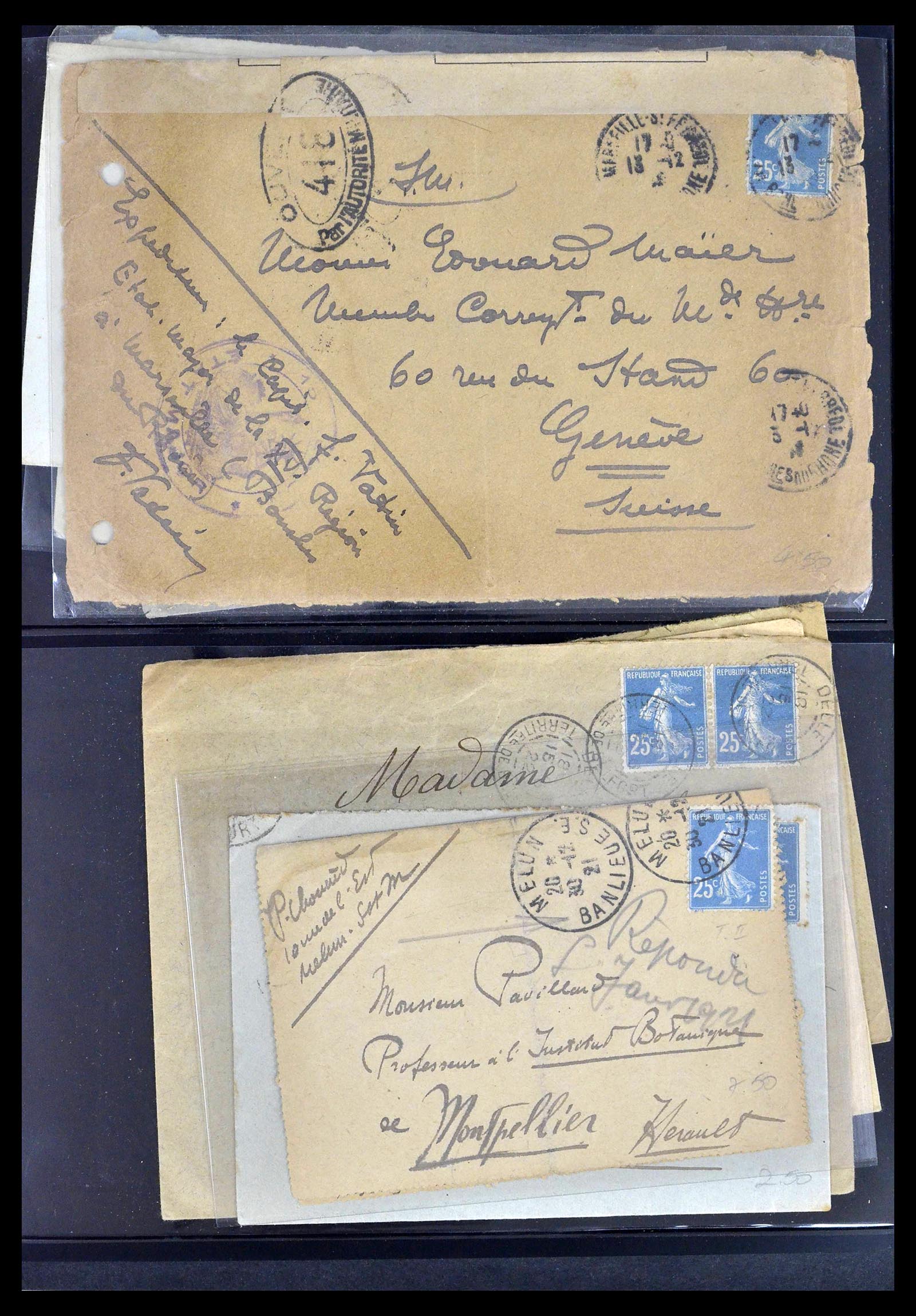 39367 0044 - Postzegelverzameling 39367 Frankrijk brieven 1853-1960.