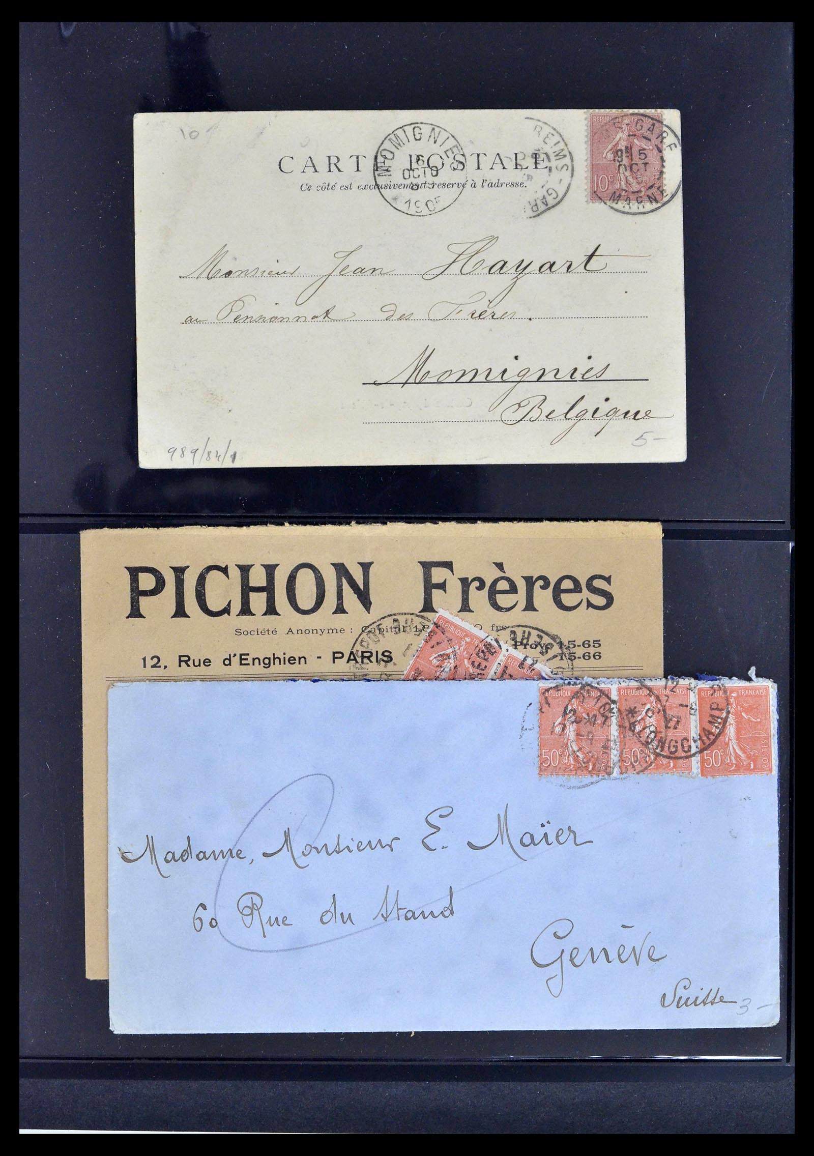39367 0046 - Postzegelverzameling 39367 Frankrijk brieven 1853-1960.