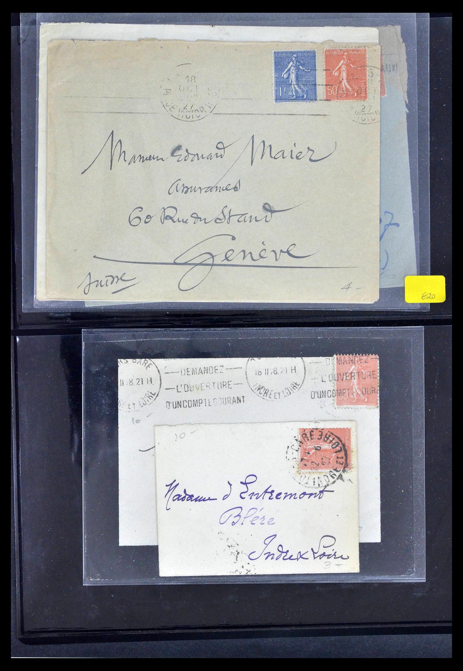 39367 0047 - Postzegelverzameling 39367 Frankrijk brieven 1853-1960.