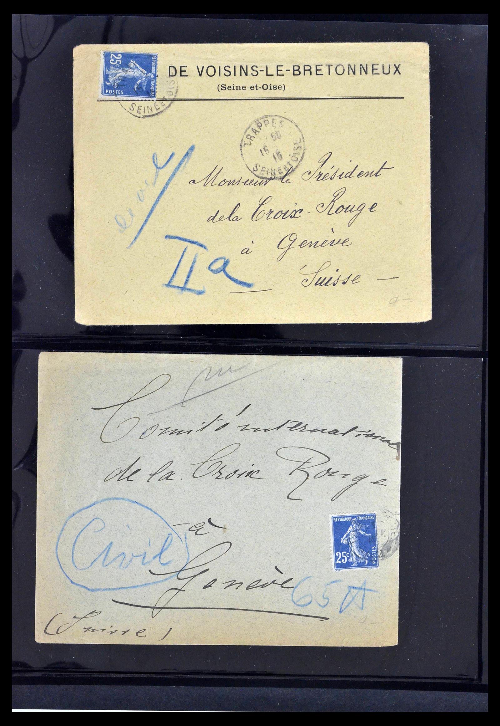 39367 0051 - Postzegelverzameling 39367 Frankrijk brieven 1853-1960.