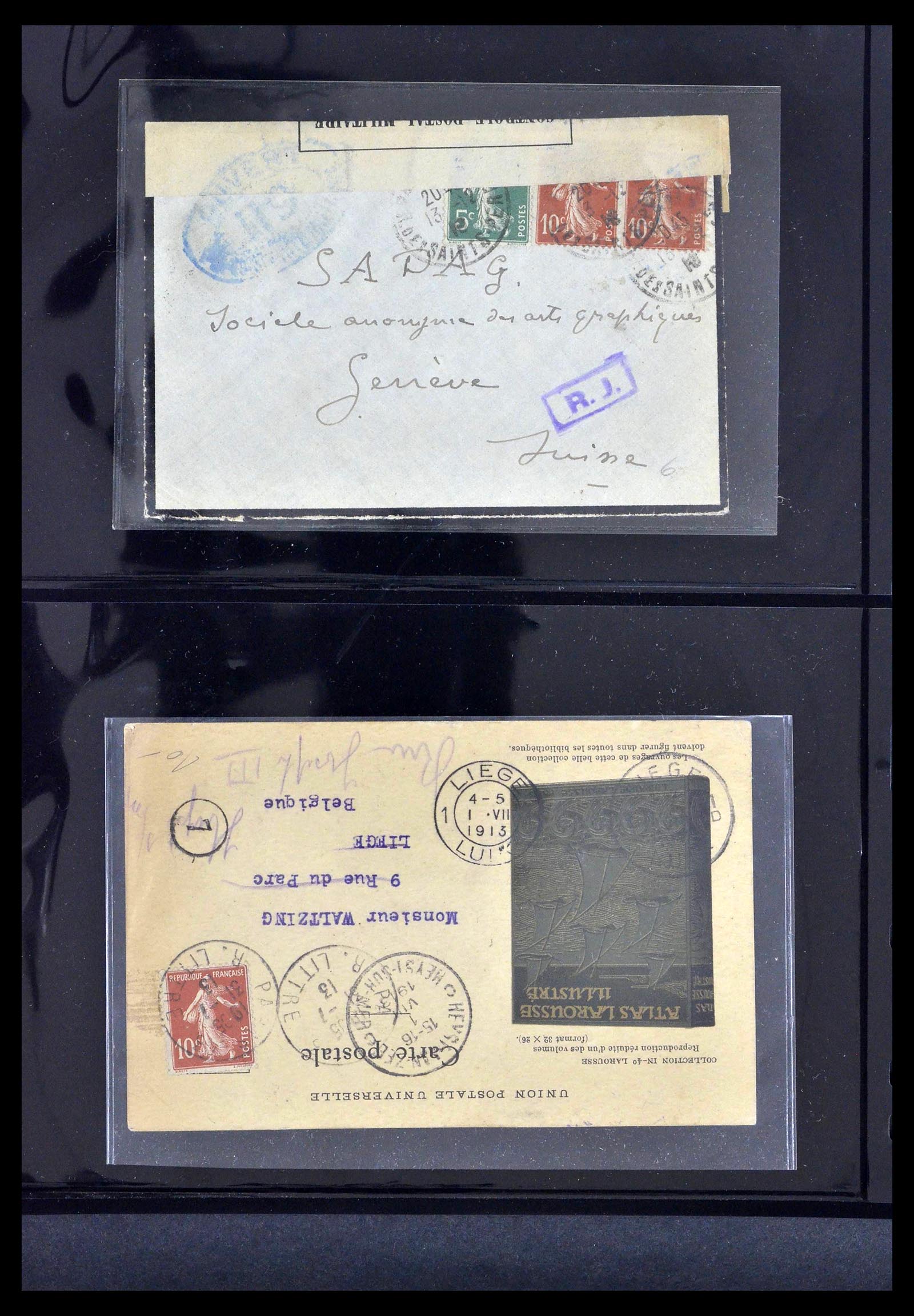 39367 0053 - Postzegelverzameling 39367 Frankrijk brieven 1853-1960.