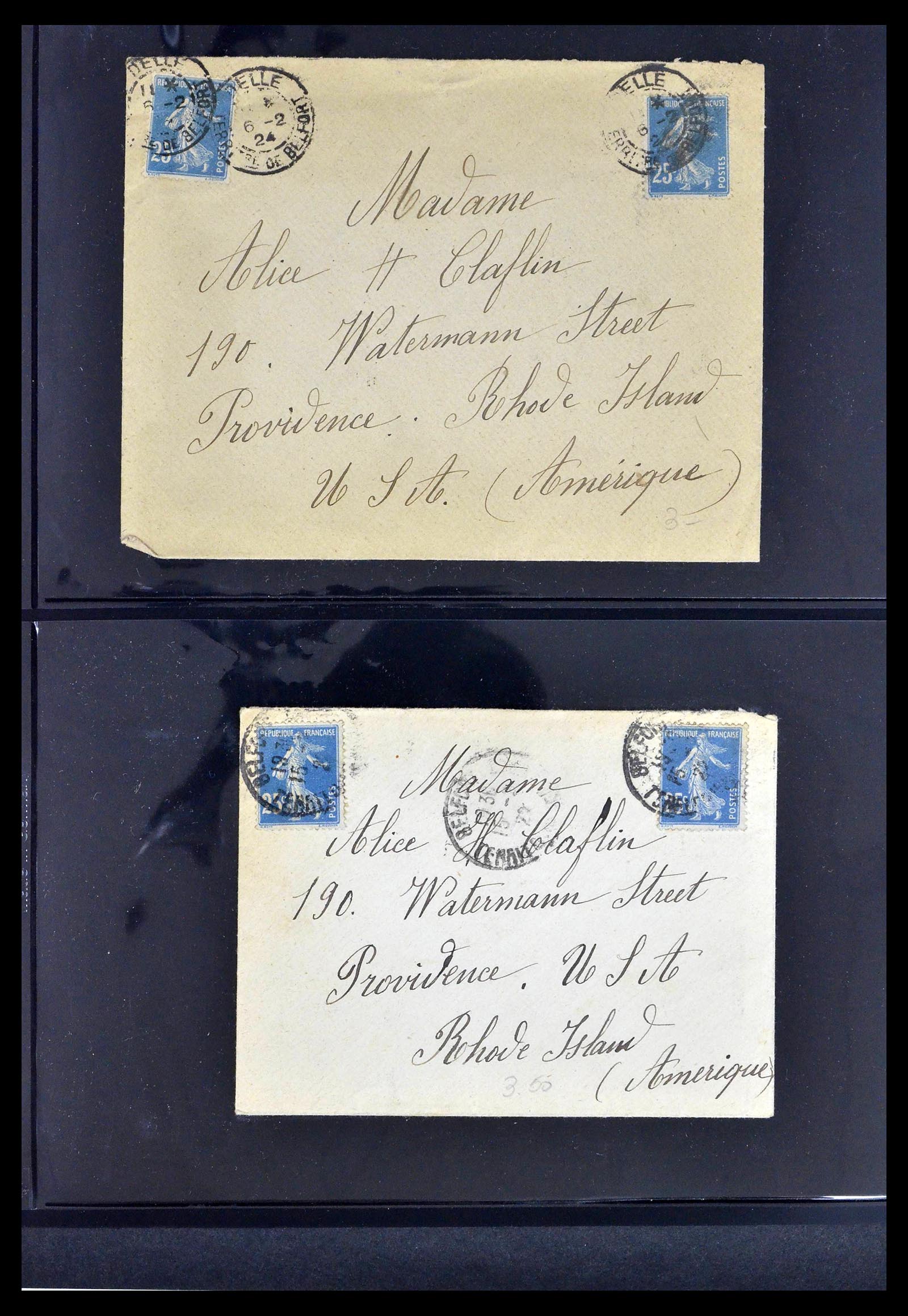 39367 0054 - Postzegelverzameling 39367 Frankrijk brieven 1853-1960.