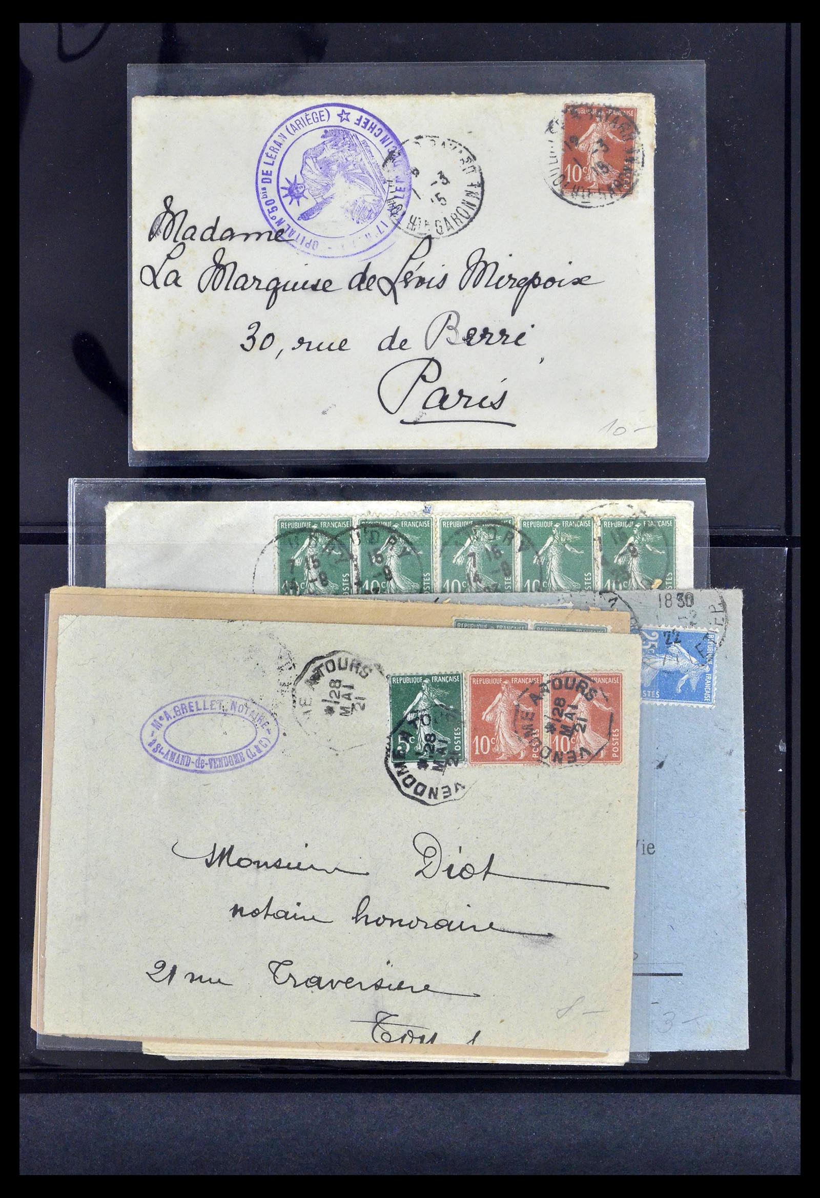 39367 0057 - Postzegelverzameling 39367 Frankrijk brieven 1853-1960.