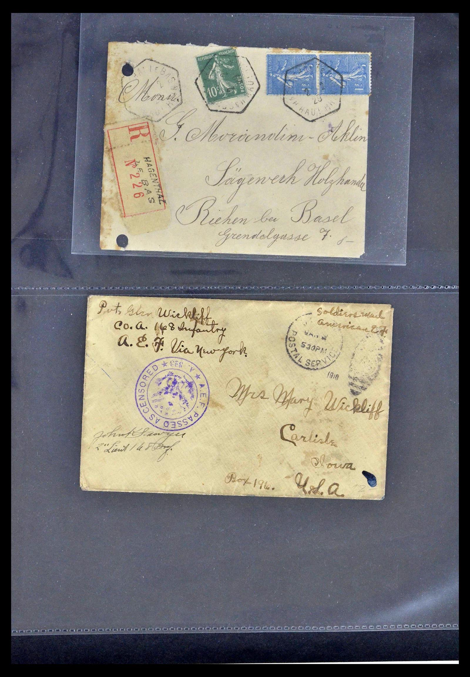 39367 0101 - Postzegelverzameling 39367 Frankrijk brieven 1853-1960.