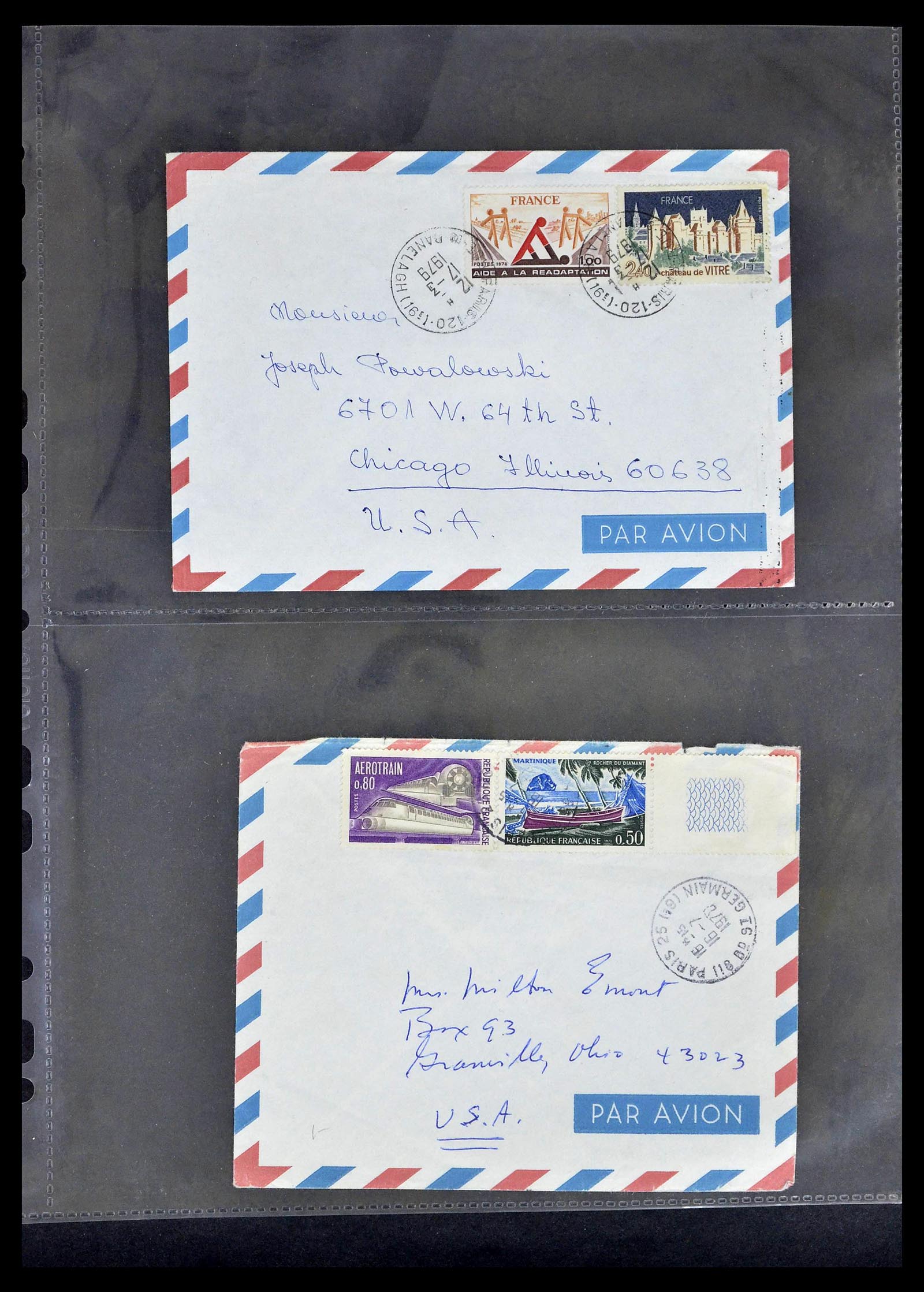 39367 0109 - Postzegelverzameling 39367 Frankrijk brieven 1853-1960.