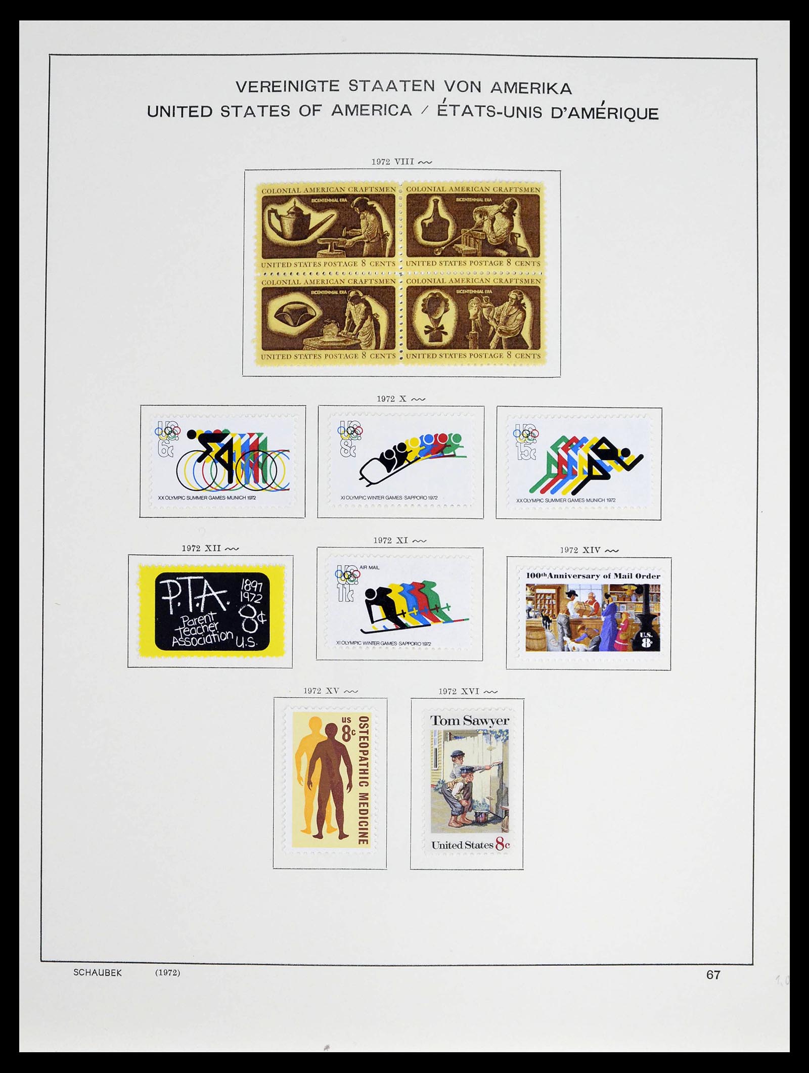 39368 0001 - Stamp collection 39368 USA 1972-2004.