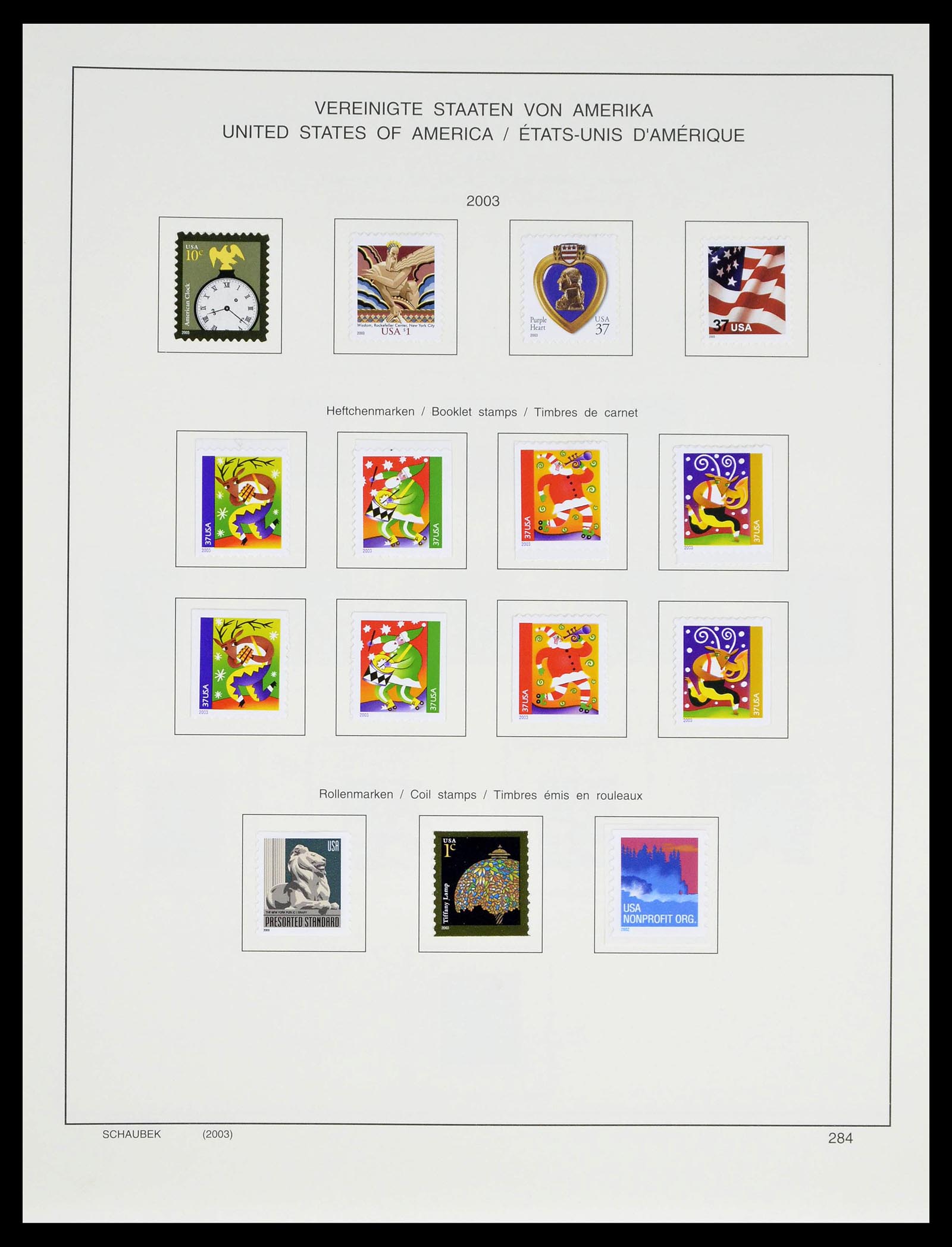 39368 0284 - Stamp collection 39368 USA 1972-2004.