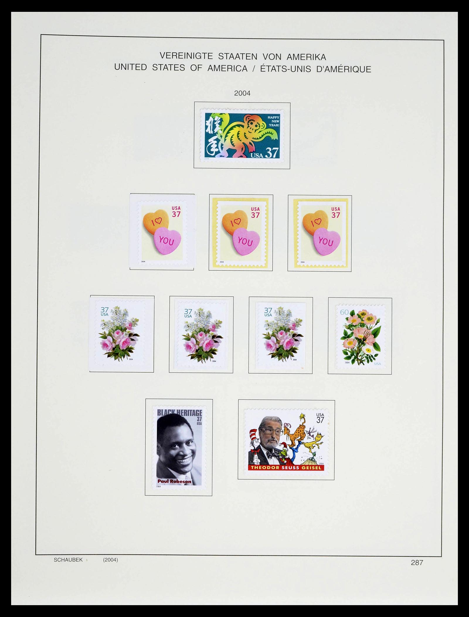 39368 0287 - Stamp collection 39368 USA 1972-2004.
