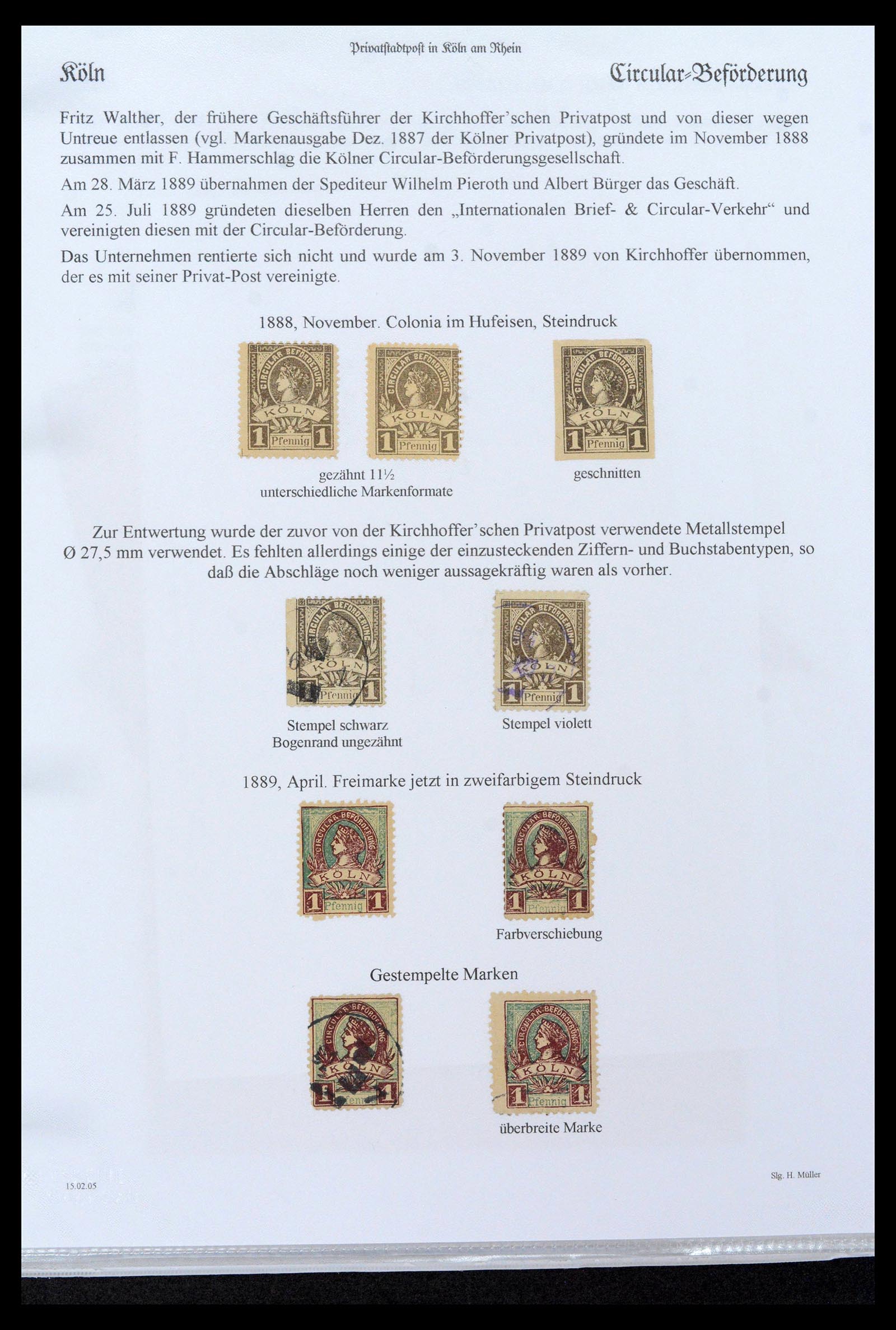 39369 0006 - Postzegelverzameling 39369 Duitsland stadspost 1886-1899.
