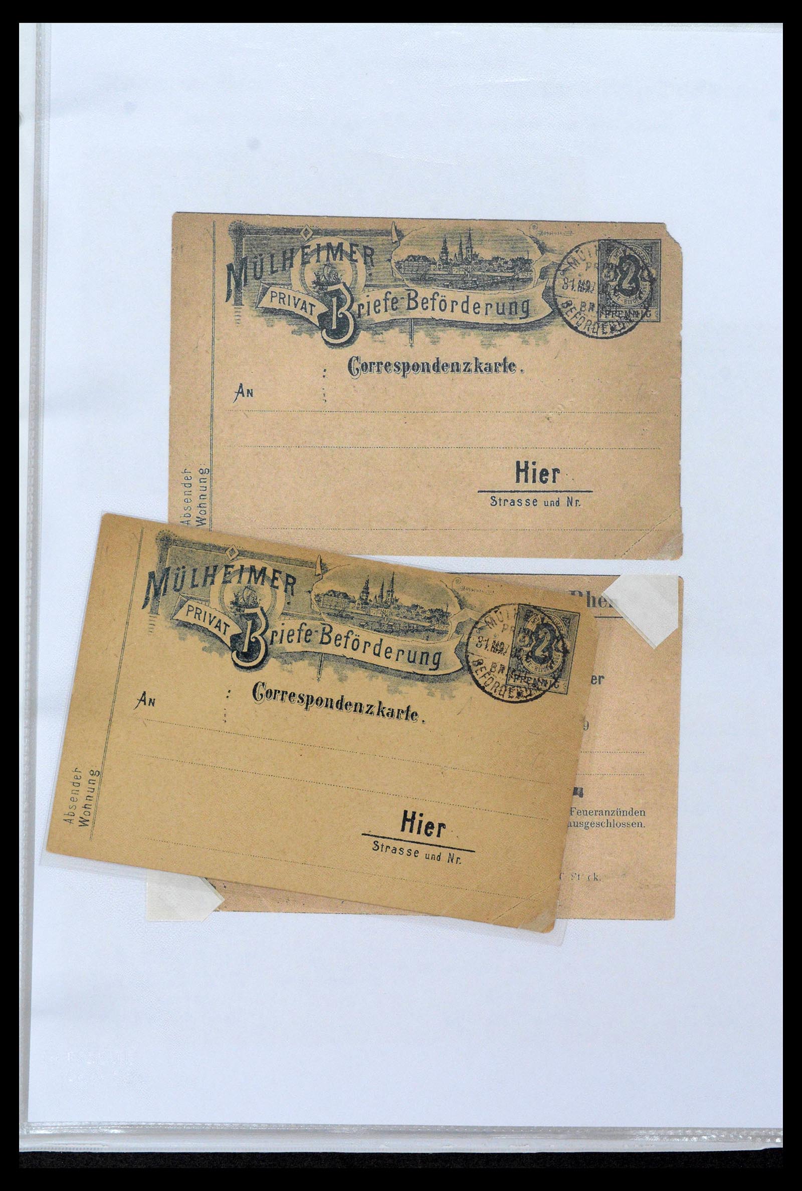 39369 0019 - Postzegelverzameling 39369 Duitsland stadspost 1886-1899.