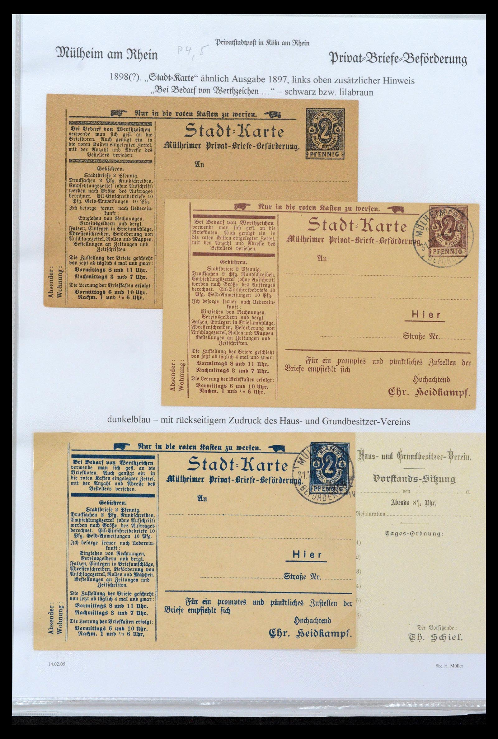 39369 0020 - Postzegelverzameling 39369 Duitsland stadspost 1886-1899.