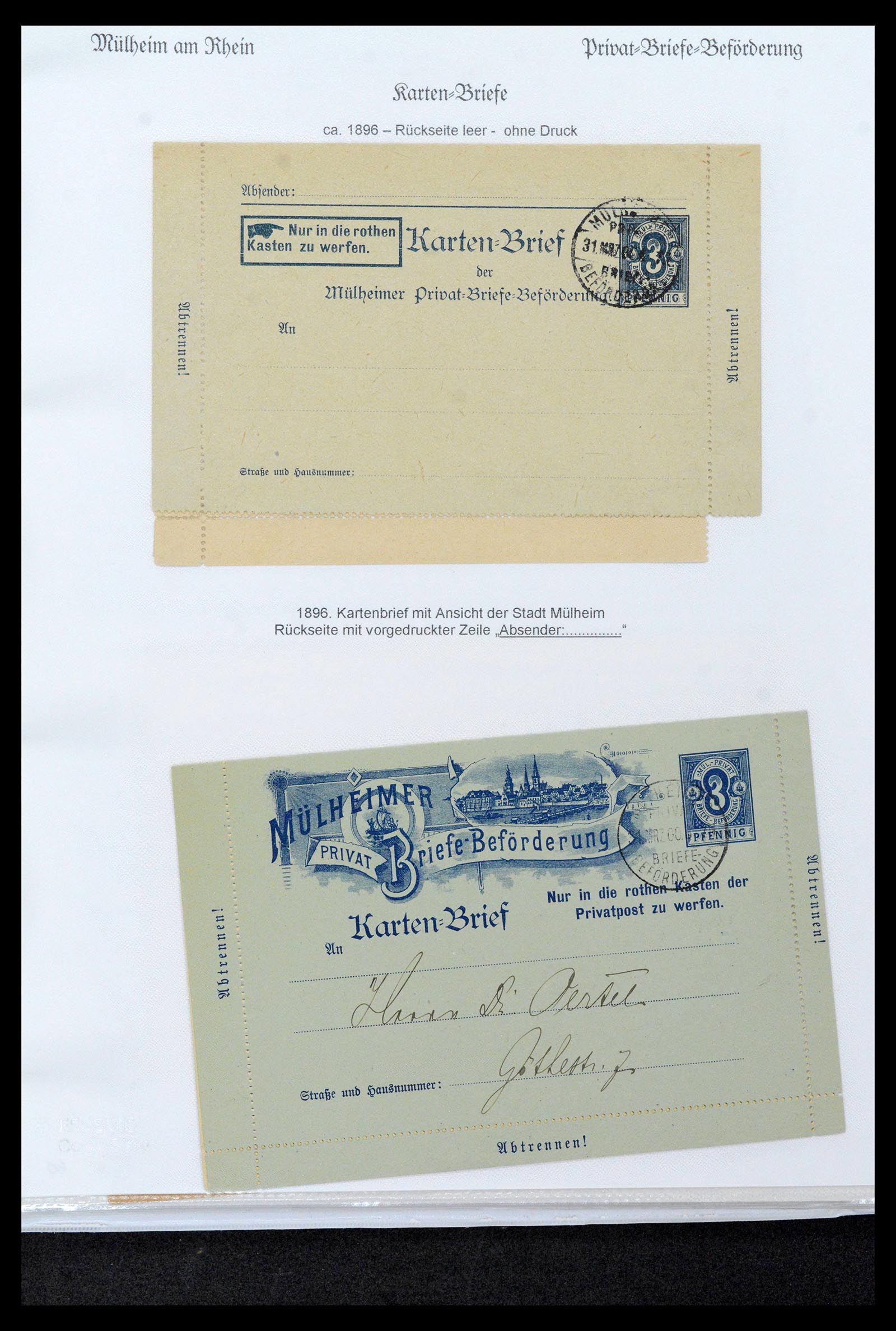 39369 0024 - Stamp collection 39369 Germany citypost 1886-1899.