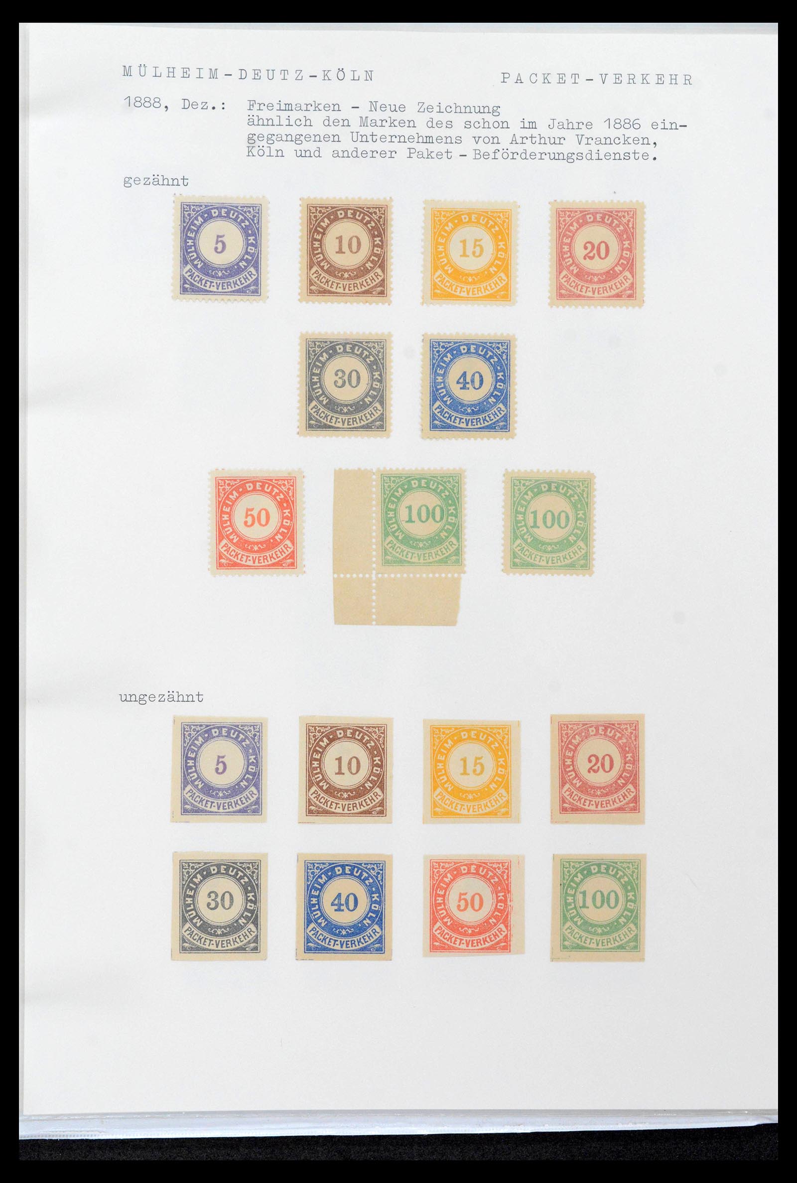 39369 0034 - Stamp collection 39369 Germany citypost 1886-1899.