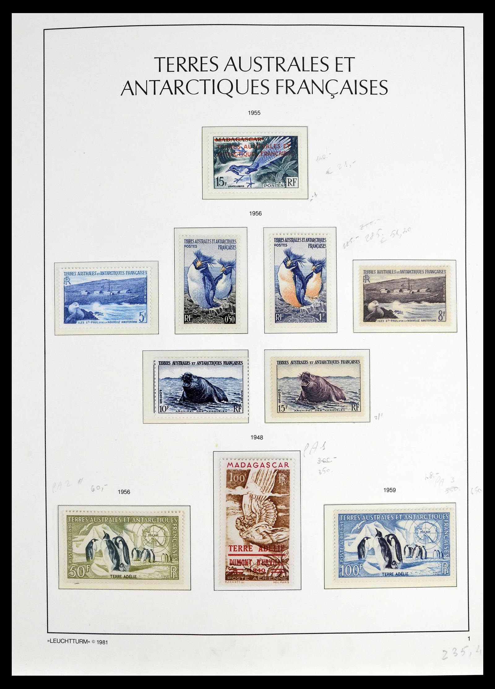 39371 0001 - Postzegelverzameling 39371 TAAF 1948-1999.