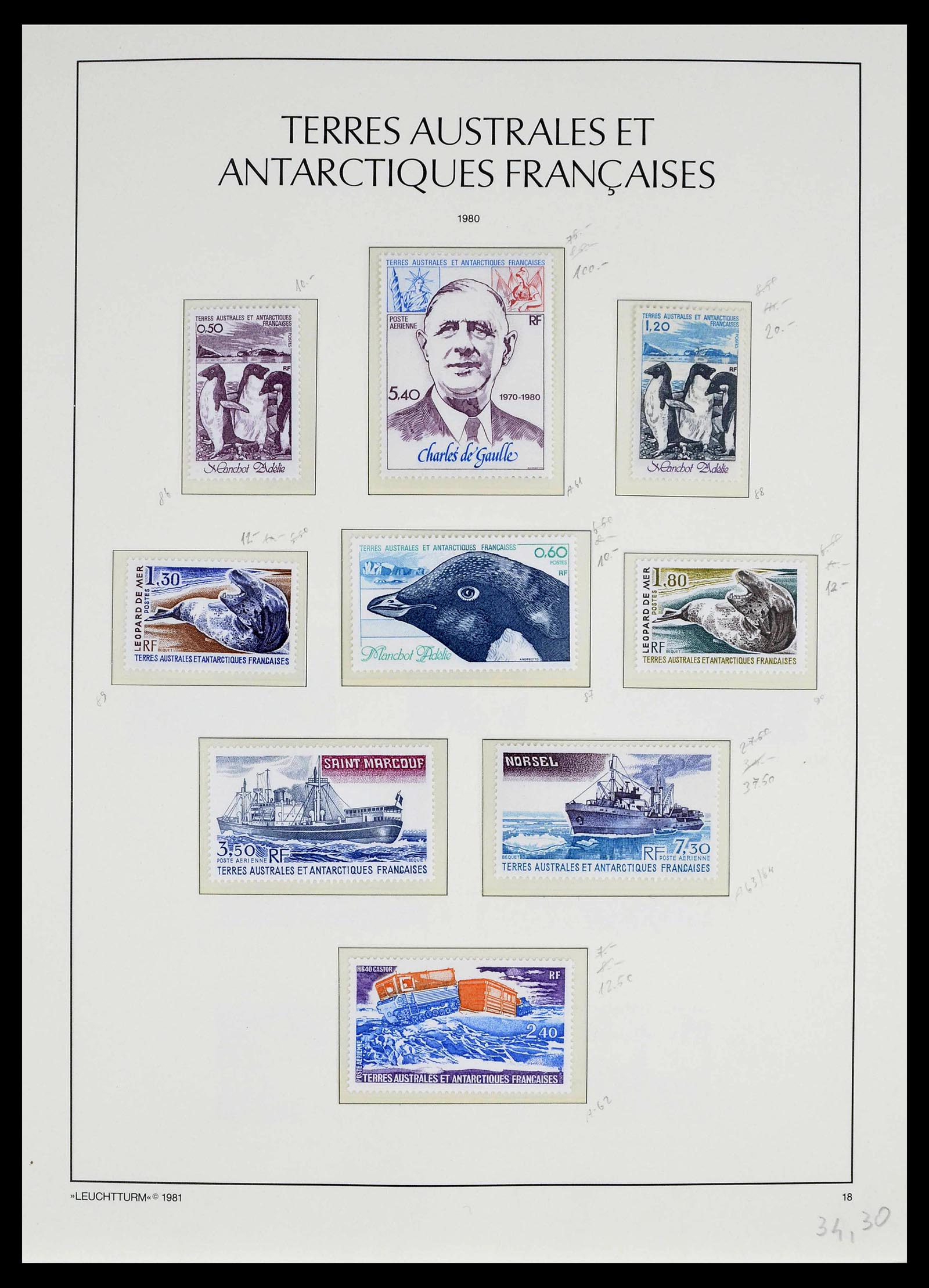 39371 0015 - Postzegelverzameling 39371 TAAF 1948-1999.