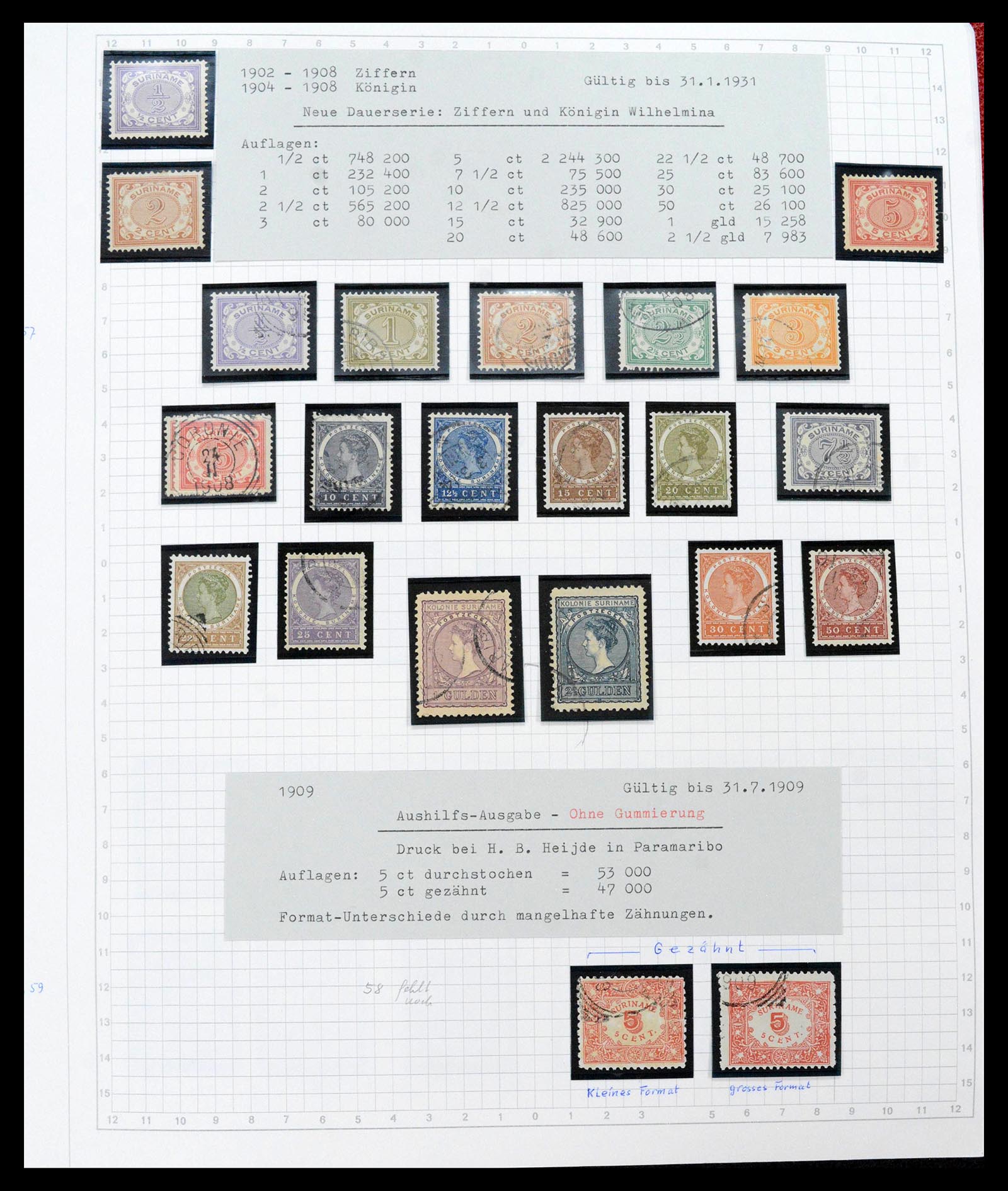 39373 0007 - Postzegelverzameling 39373 Suriname 1873-1975.