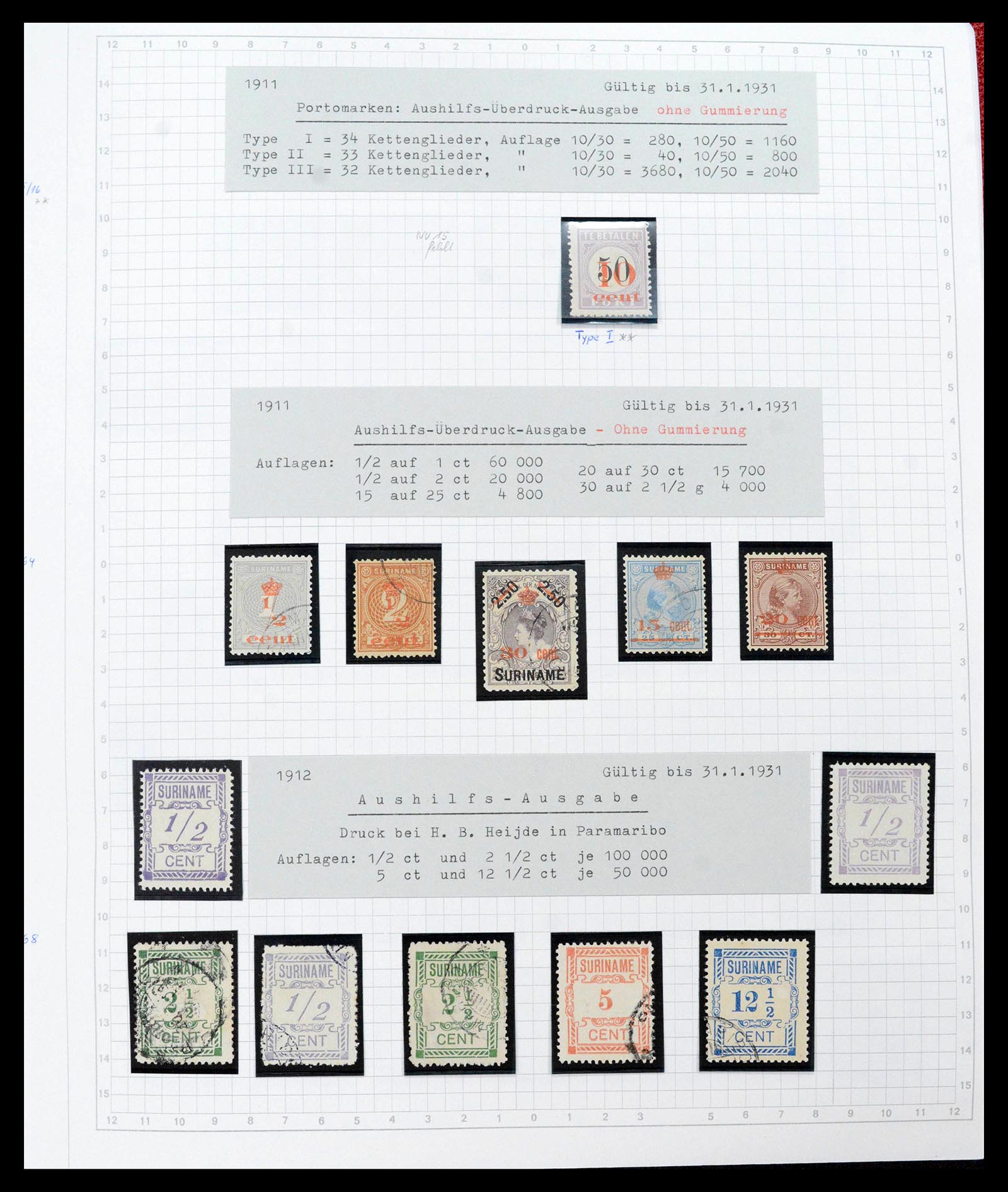 39373 0008 - Postzegelverzameling 39373 Suriname 1873-1975.
