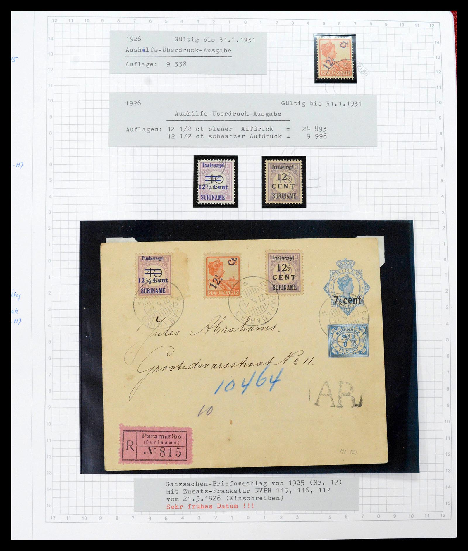 39373 0011 - Postzegelverzameling 39373 Suriname 1873-1975.