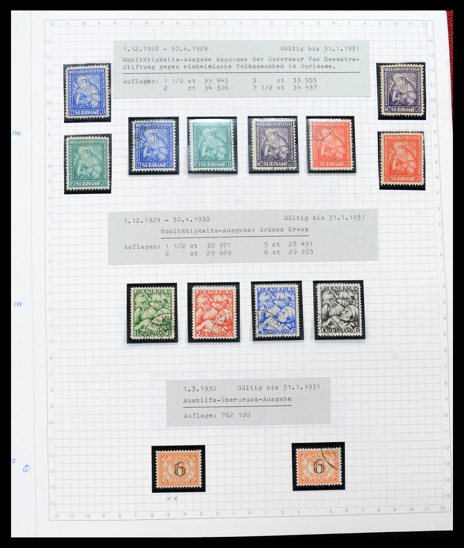 39373 0014 - Postzegelverzameling 39373 Suriname 1873-1975.