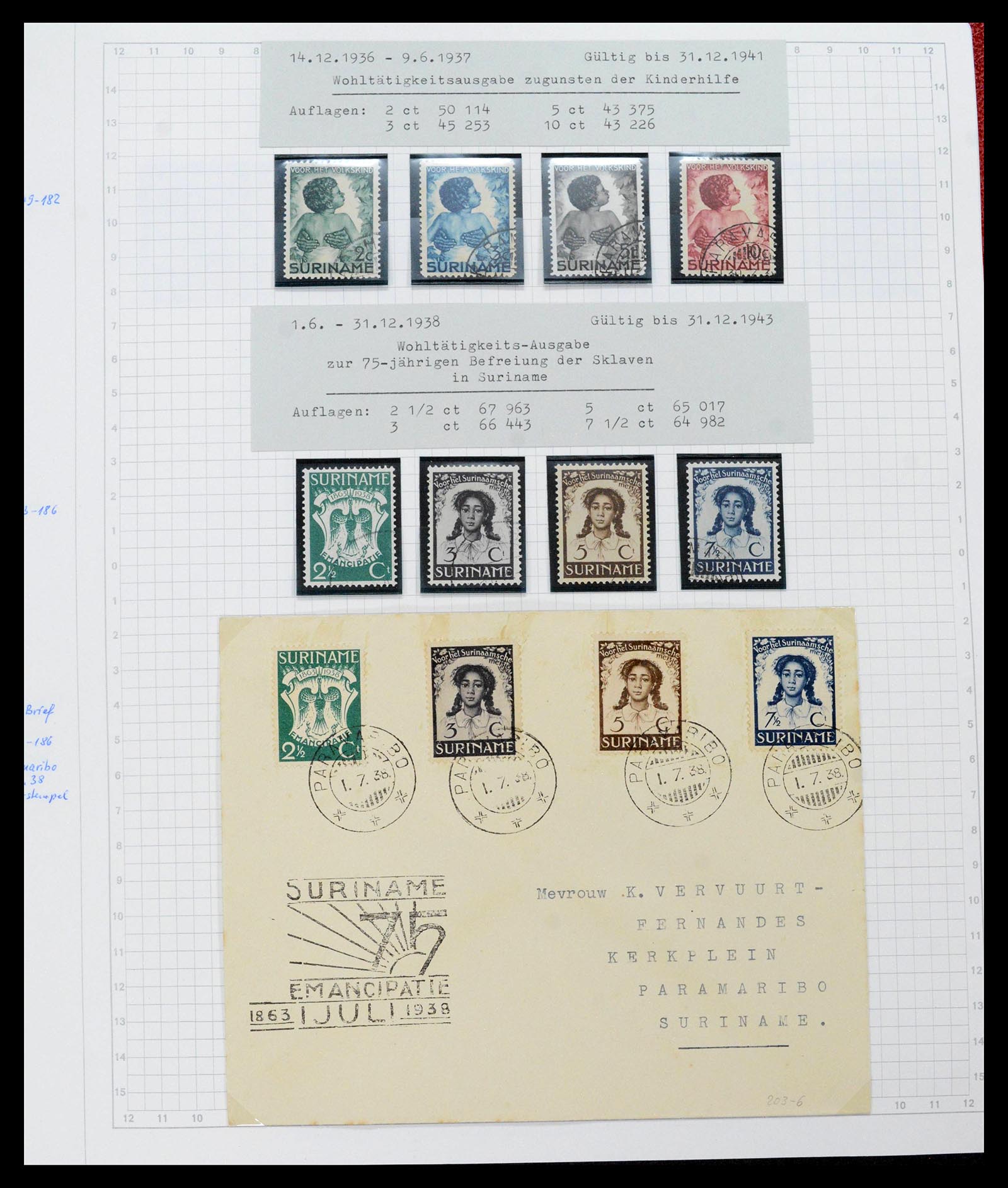39373 0019 - Postzegelverzameling 39373 Suriname 1873-1975.