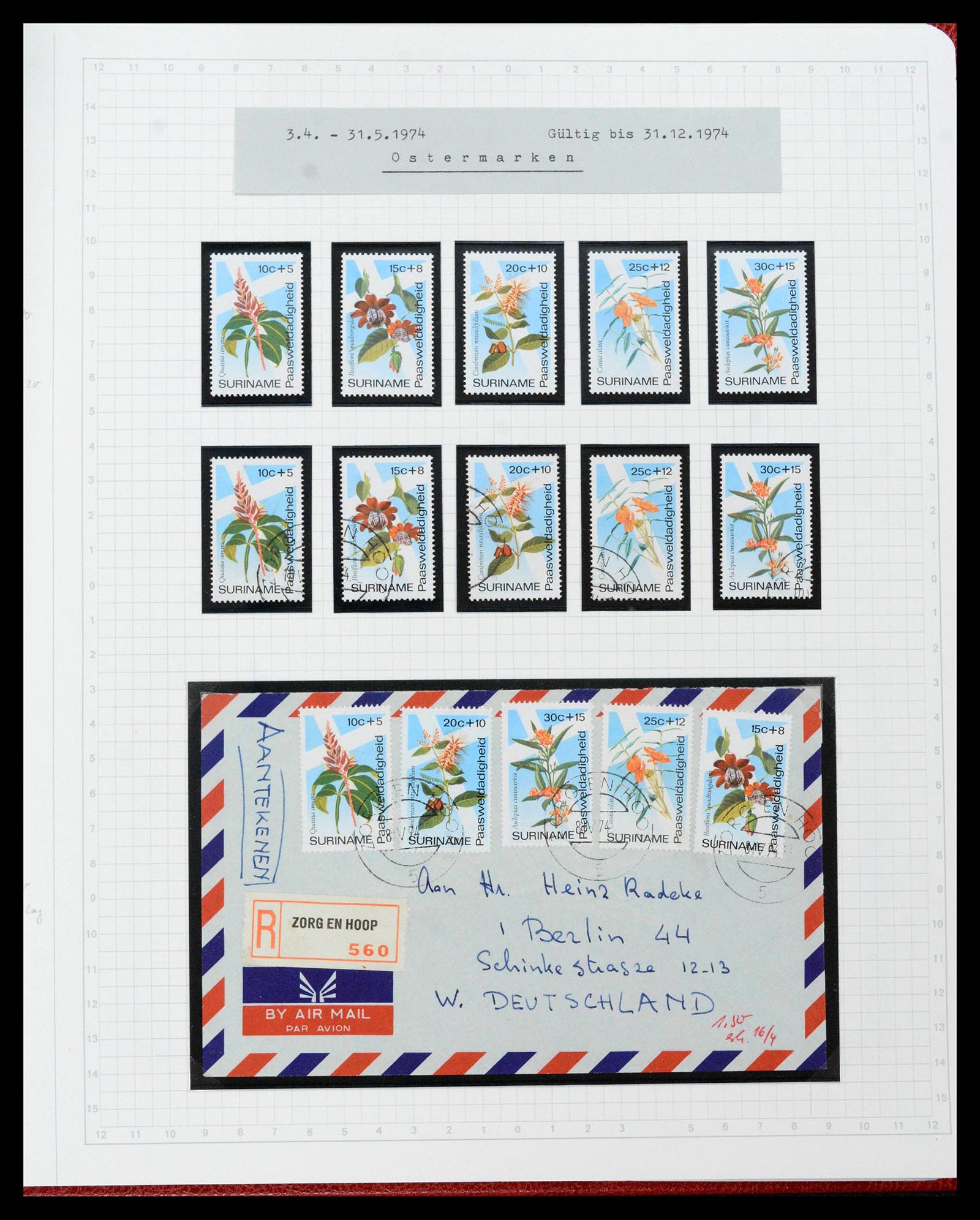 39373 0163 - Postzegelverzameling 39373 Suriname 1873-1975.