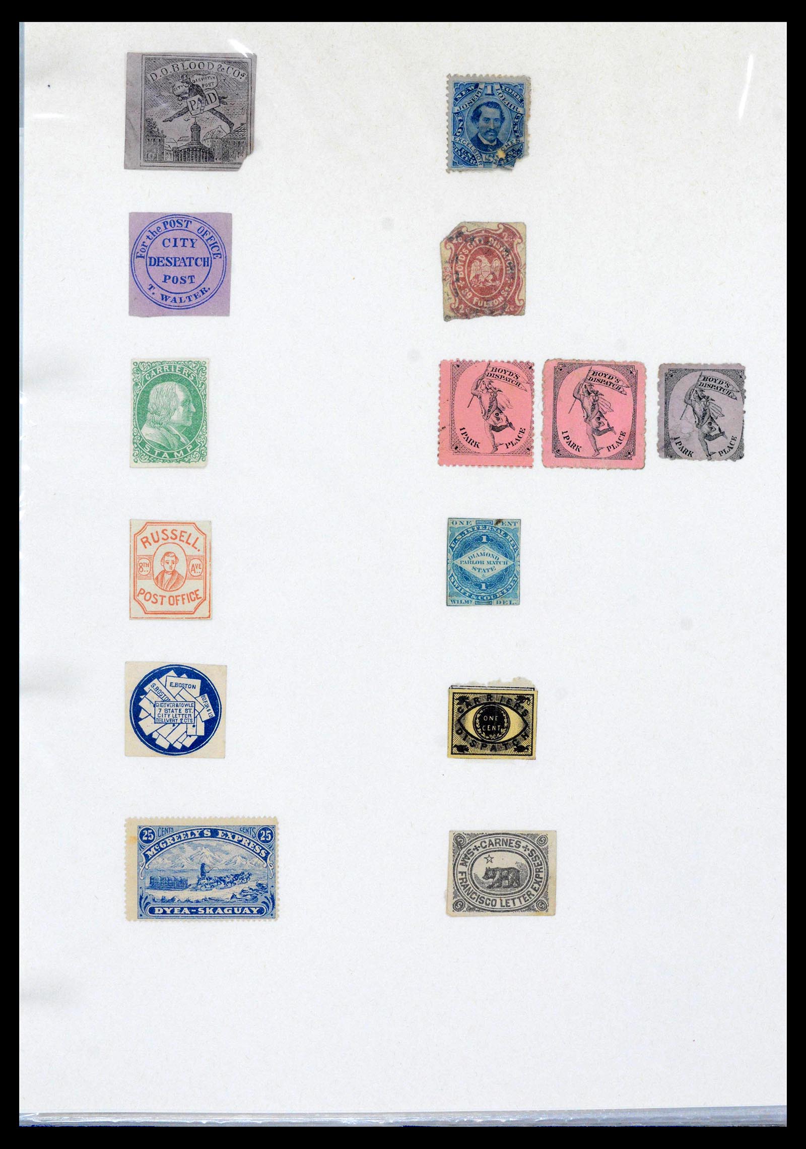 39374 0007 - Stamp collection 39374 USA locals 1850-1880.