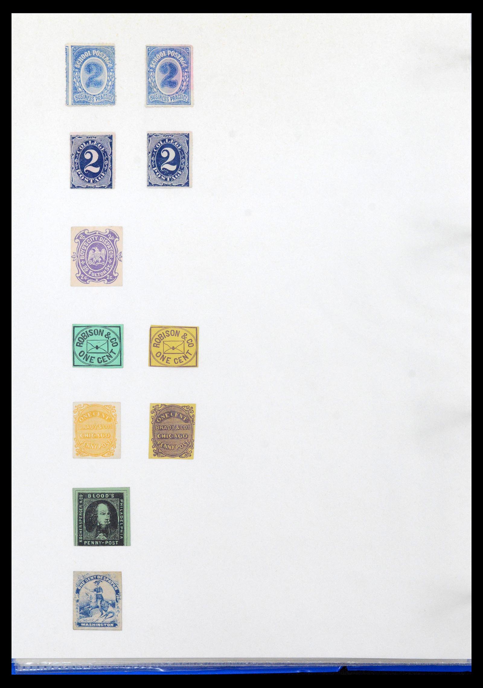 39374 0008 - Stamp collection 39374 USA locals 1850-1880.
