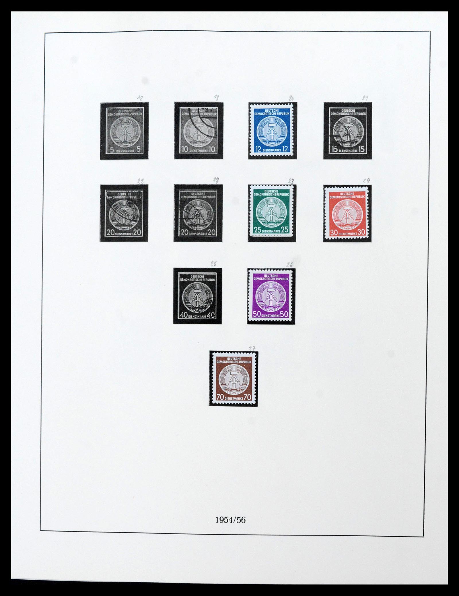 39376 0002 - Postzegelverzameling 39376 DDR dienstzegels 1951-1965.