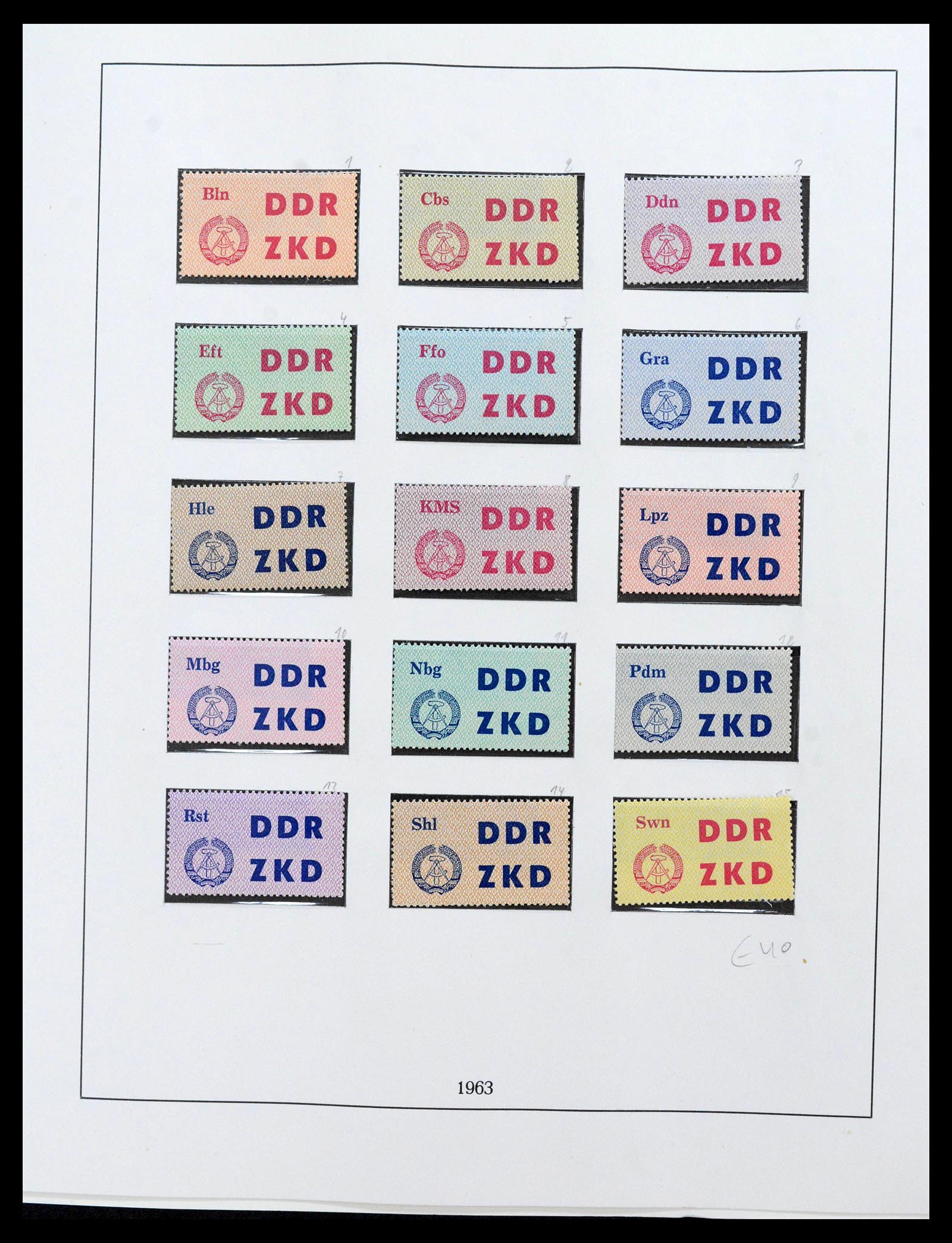 39376 0007 - Postzegelverzameling 39376 DDR dienstzegels 1951-1965.