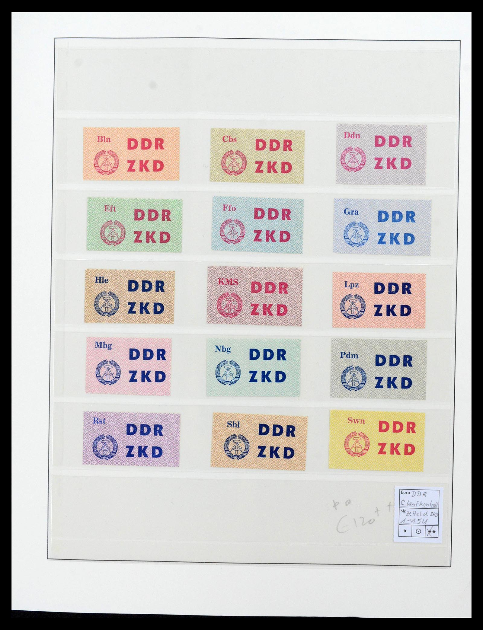 39376 0008 - Postzegelverzameling 39376 DDR dienstzegels 1951-1965.