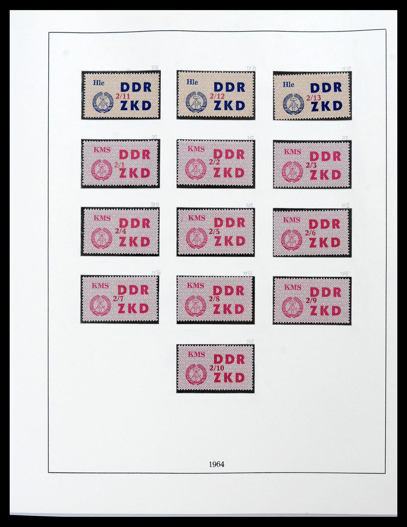39376 0013 - Postzegelverzameling 39376 DDR dienstzegels 1951-1965.