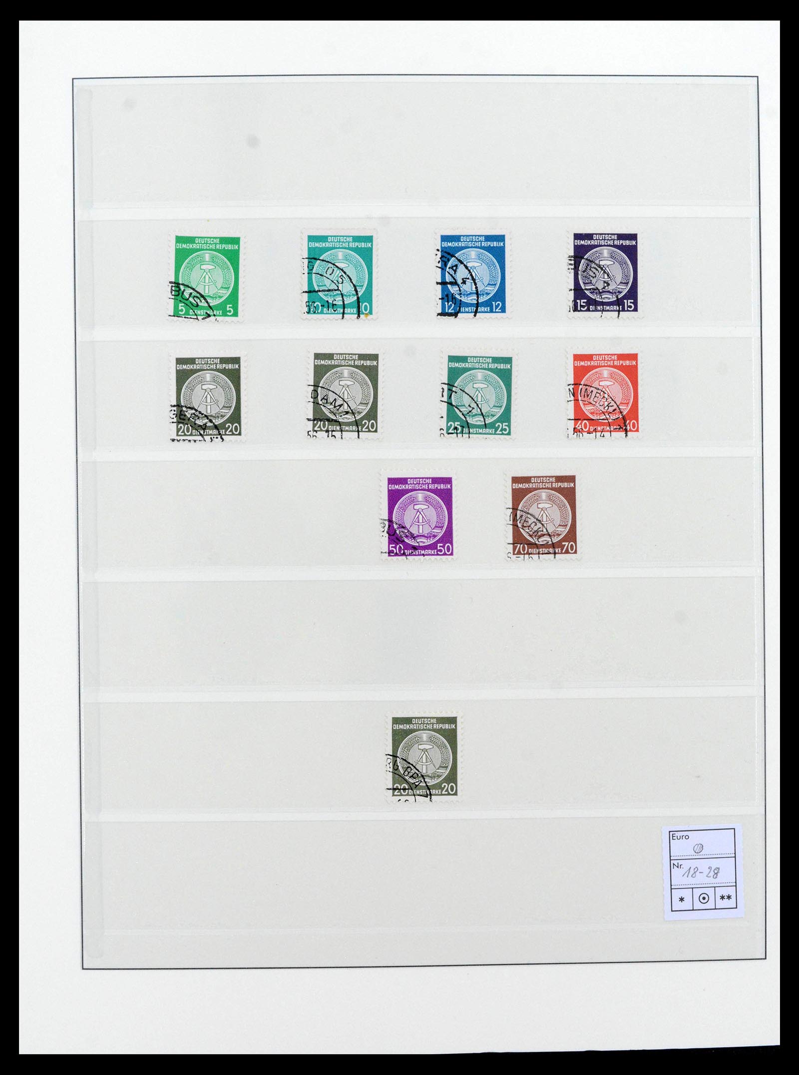 39376 0023 - Stamp collection 39376 GDR service stamps 1951-1965.