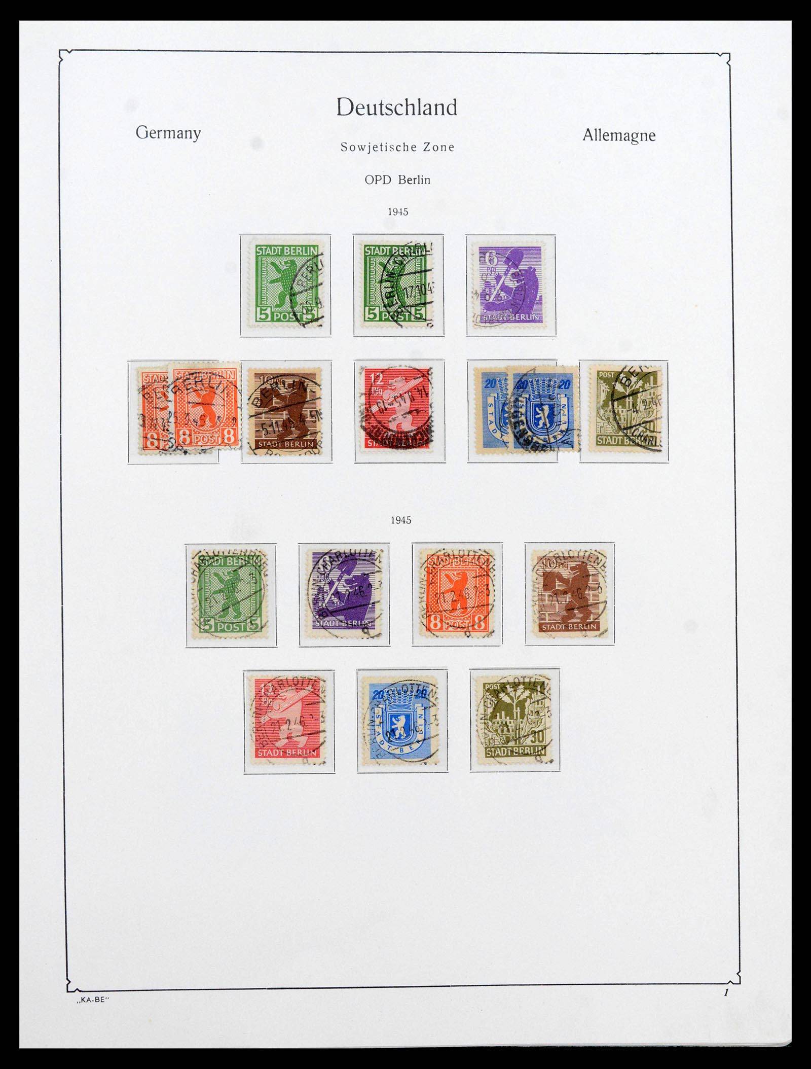 39377 0001 - Postzegelverzameling 39377 Sovjet Zone 1945-1948.
