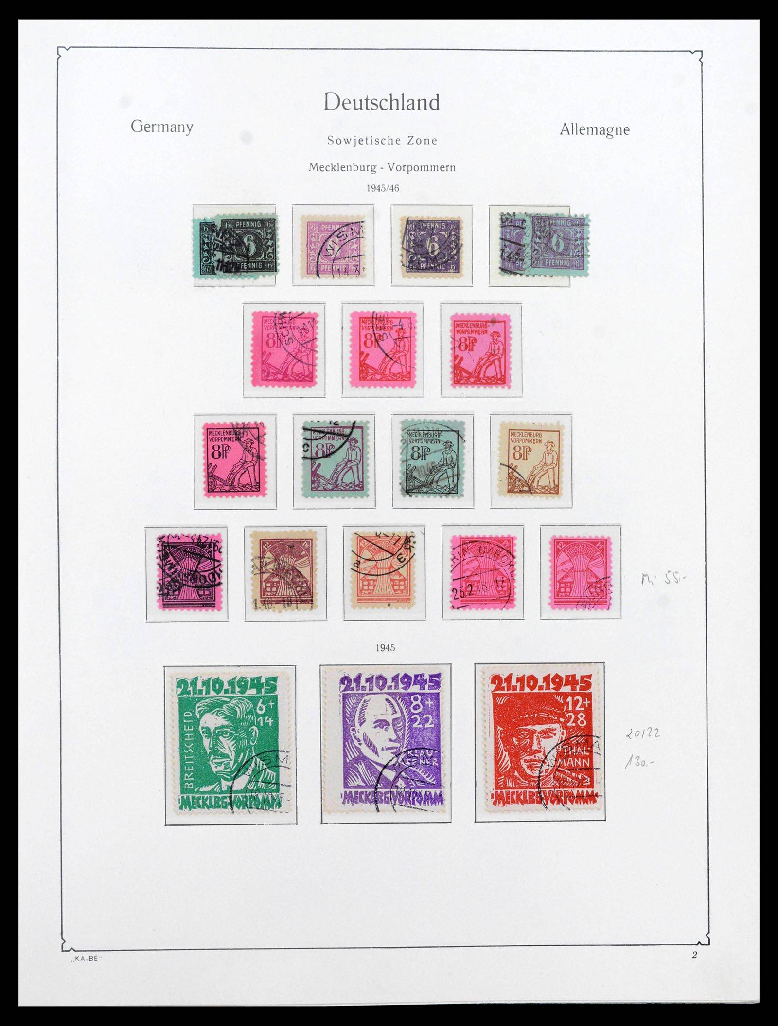 39377 0002 - Postzegelverzameling 39377 Sovjet Zone 1945-1948.