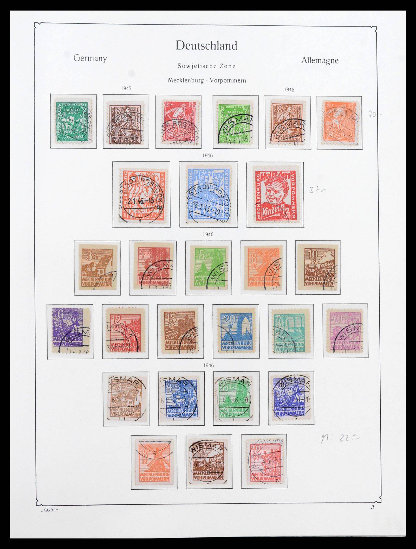 39377 0003 - Postzegelverzameling 39377 Sovjet Zone 1945-1948.