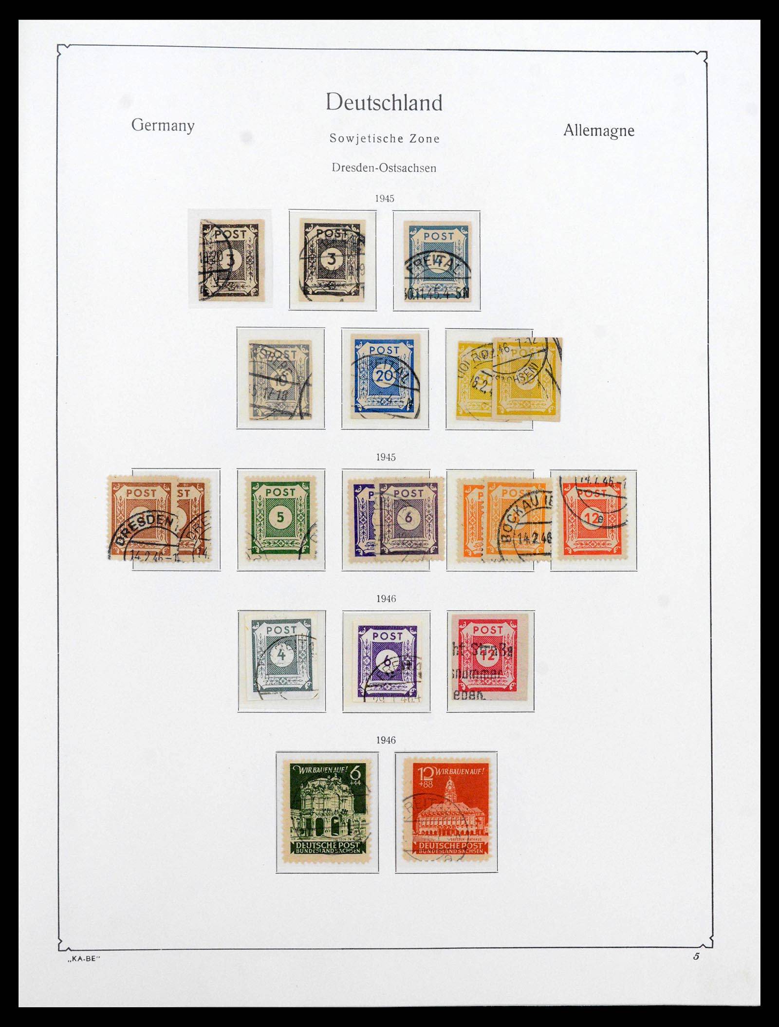 39377 0006 - Postzegelverzameling 39377 Sovjet Zone 1945-1948.