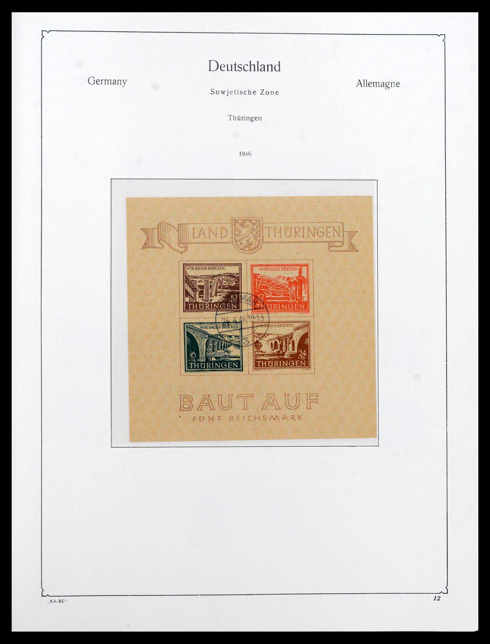 39377 0015 - Postzegelverzameling 39377 Sovjet Zone 1945-1948.